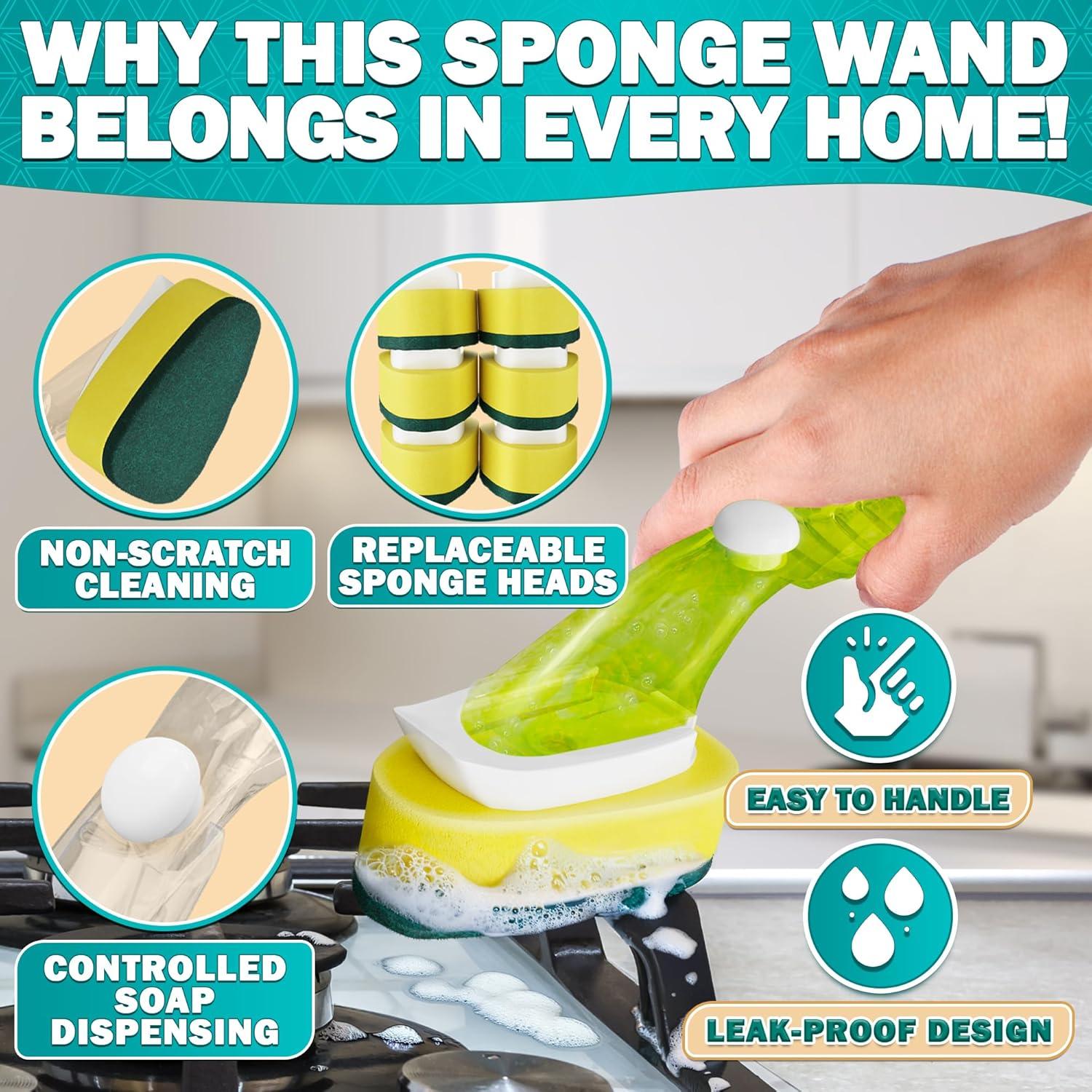 Esponja de Plato con Mango ZOKLU DRH - 7 Recambios Absorbentes