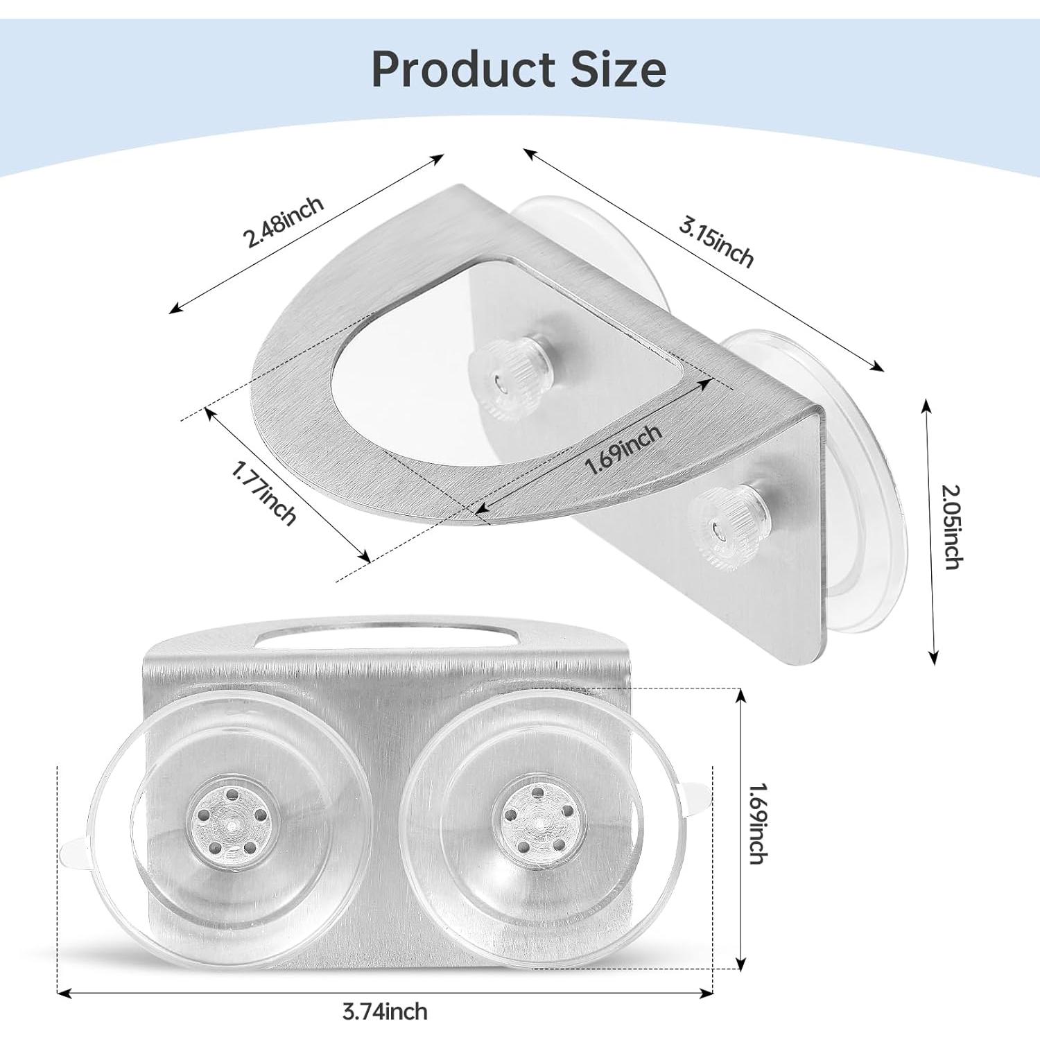 Soporte para cepillo de cocina Dlilise de acero inoxidable con ventosas