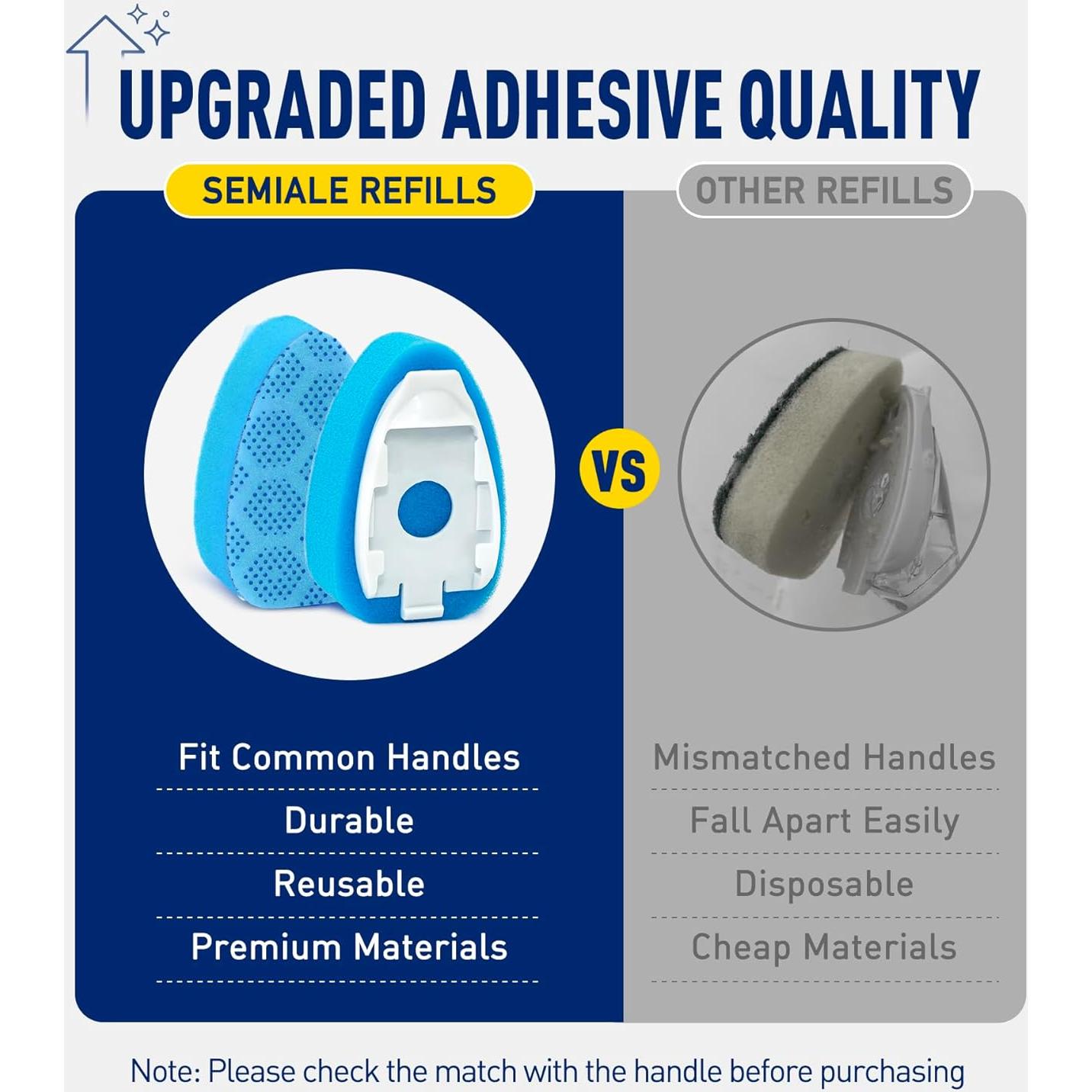 Recambios de esponja Semiale para varitas de fregado 3pcs