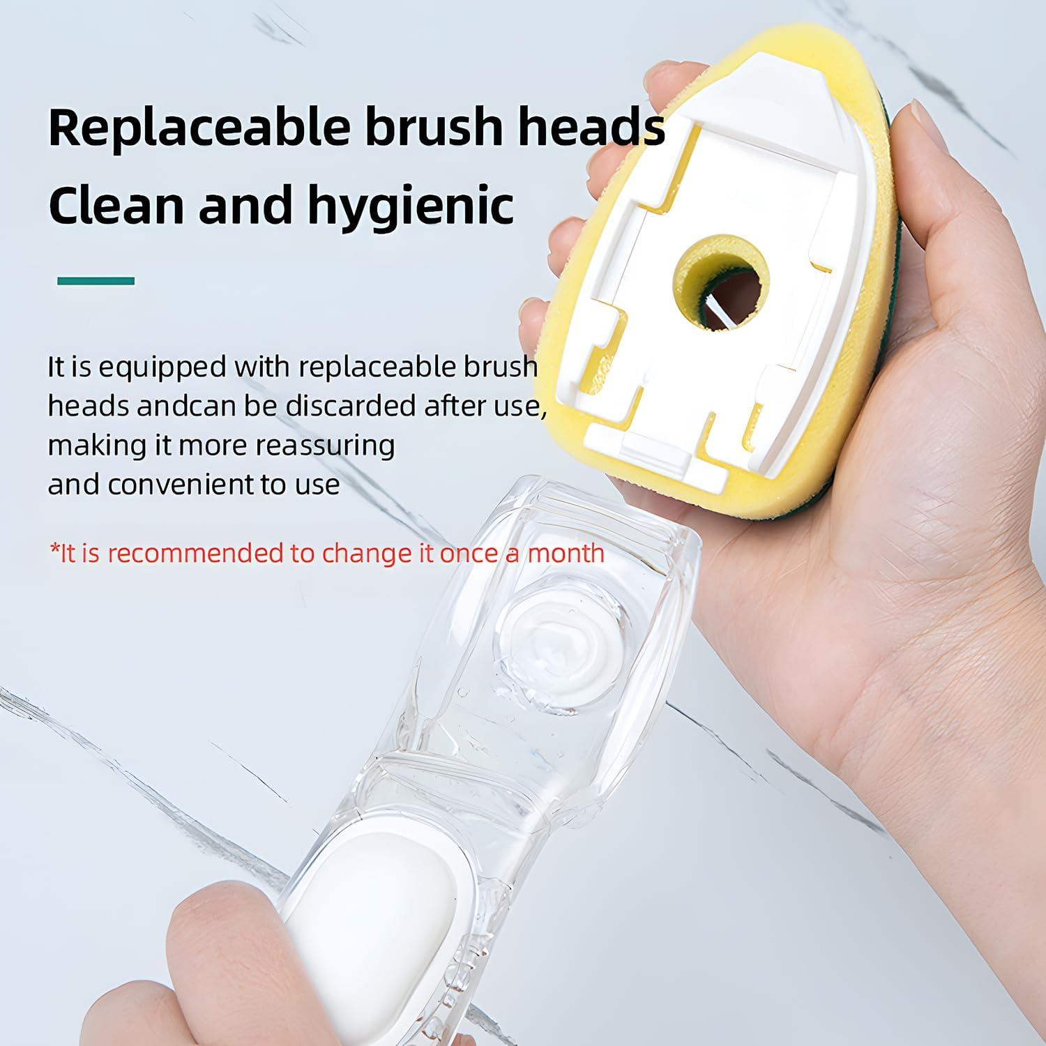 Cepillo de Platos con Dispensador de Jabón YONGYIJIA 2 Cabezas