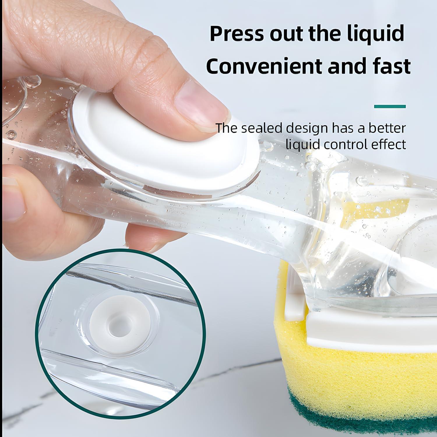 Cepillo de Platos con Dispensador de Jabón YONGYIJIA 2 Cabezas