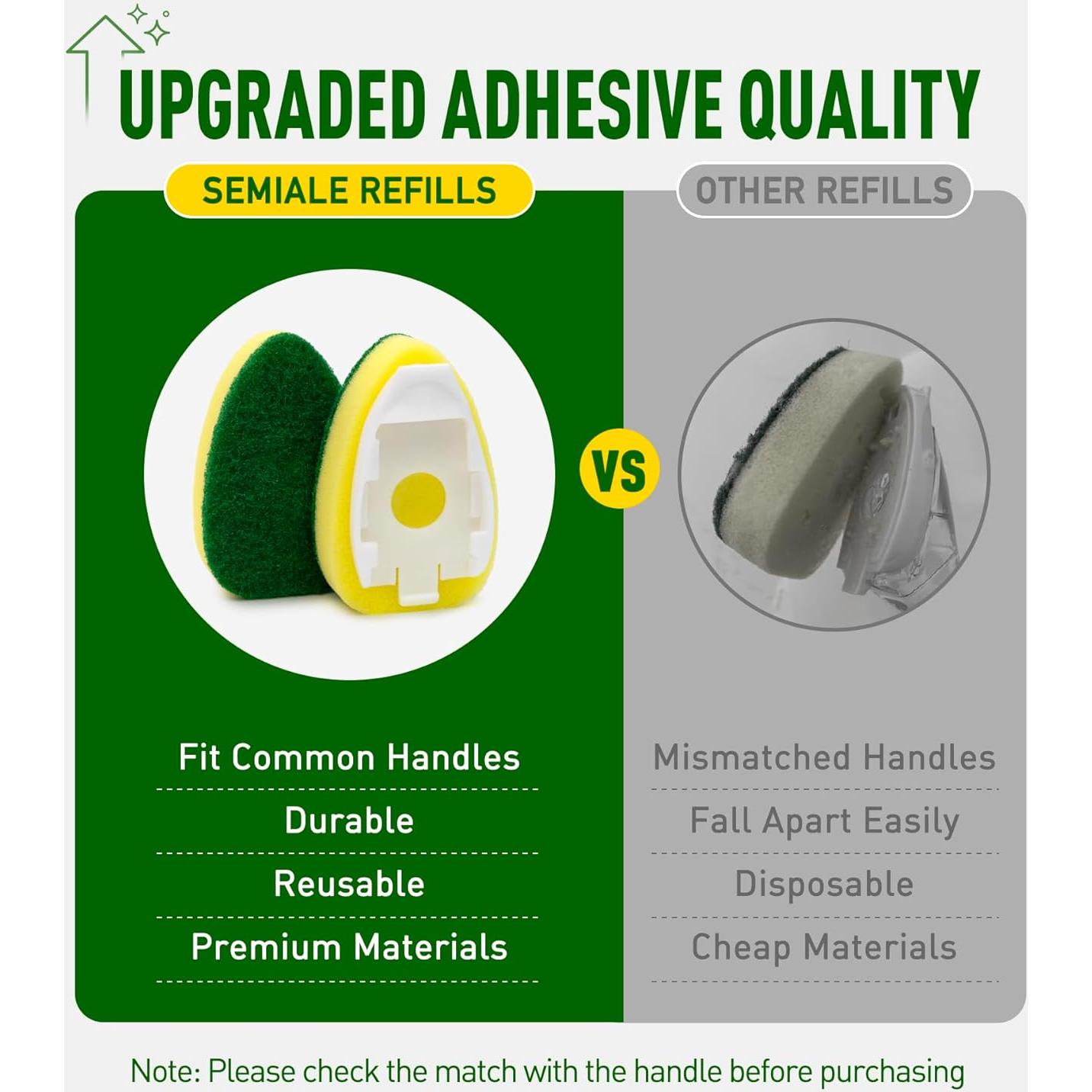 Recargas de Esponja Semiale para Varita de Lavado 3 Piezas