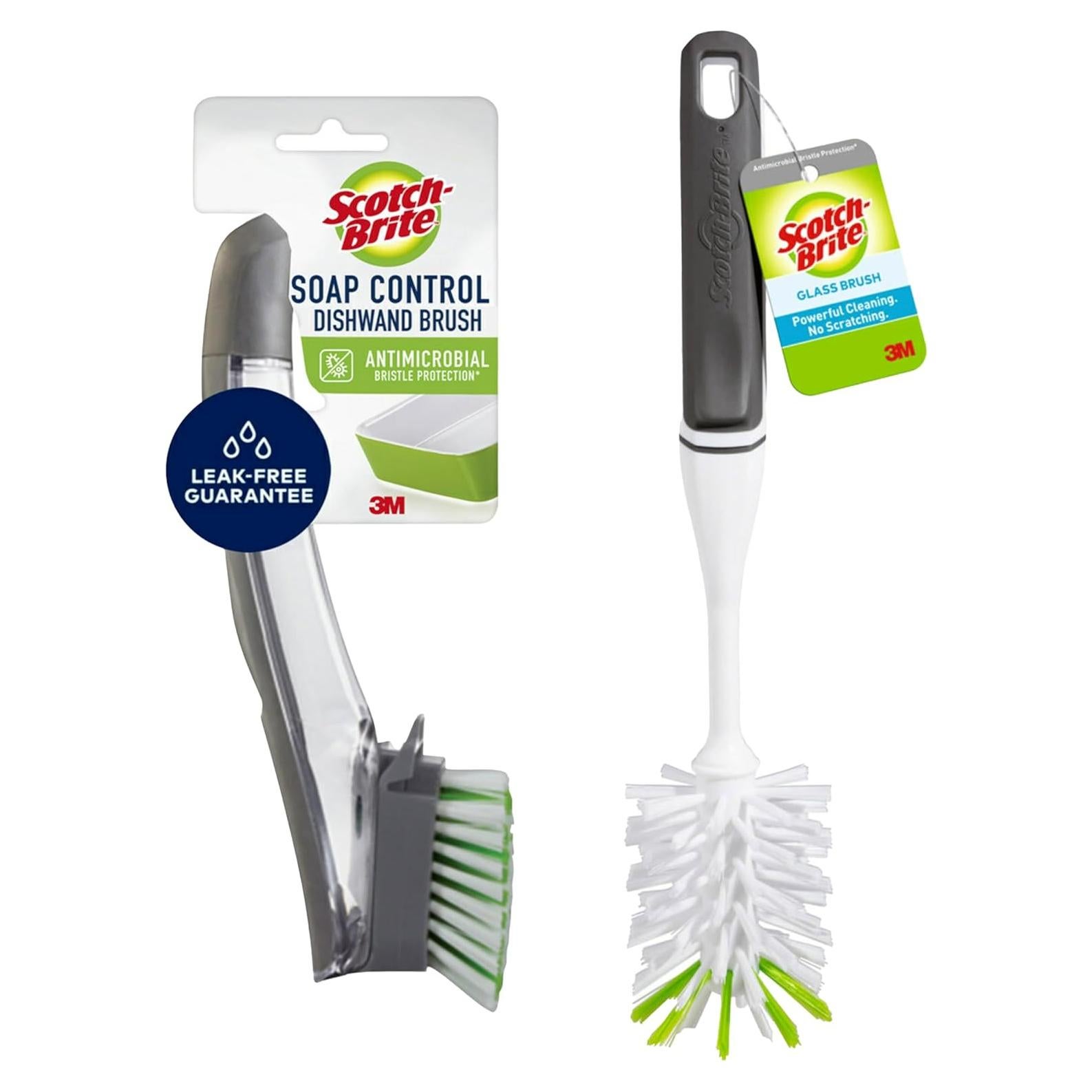 Kit de Cepillos de Cocina Scotch-Brite - Antibacteriano y Control de Jabón