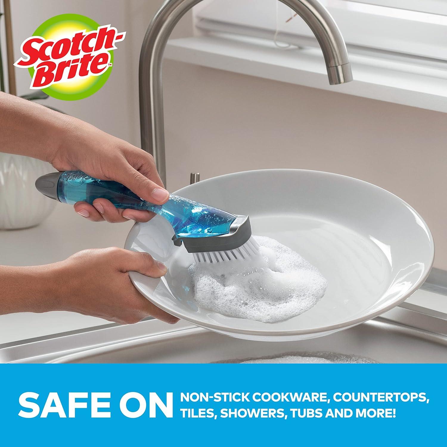 Kit de Cepillos de Cocina Scotch-Brite - Antibacteriano y Control de Jabón