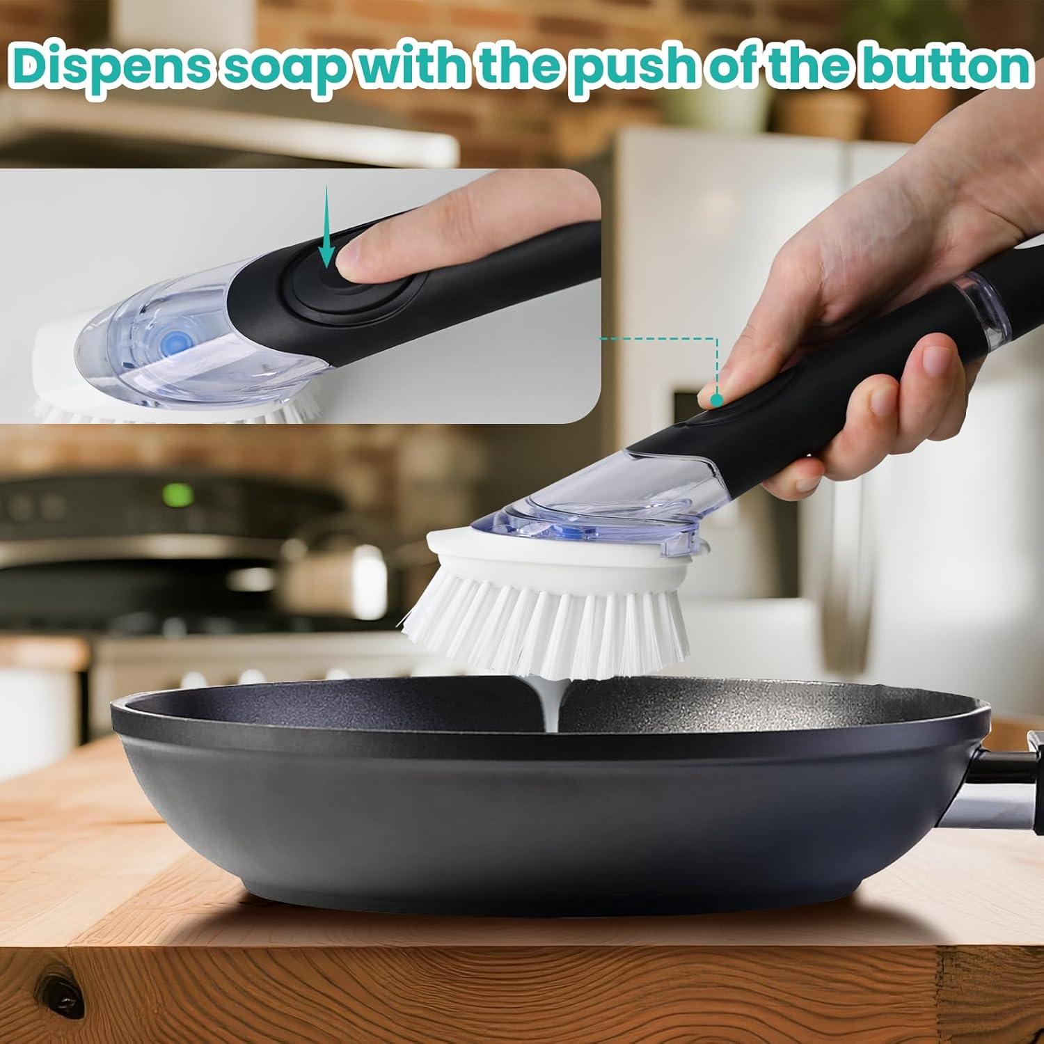 Cepillo de Platos Pamrack con Dispensador de Jabón 158g