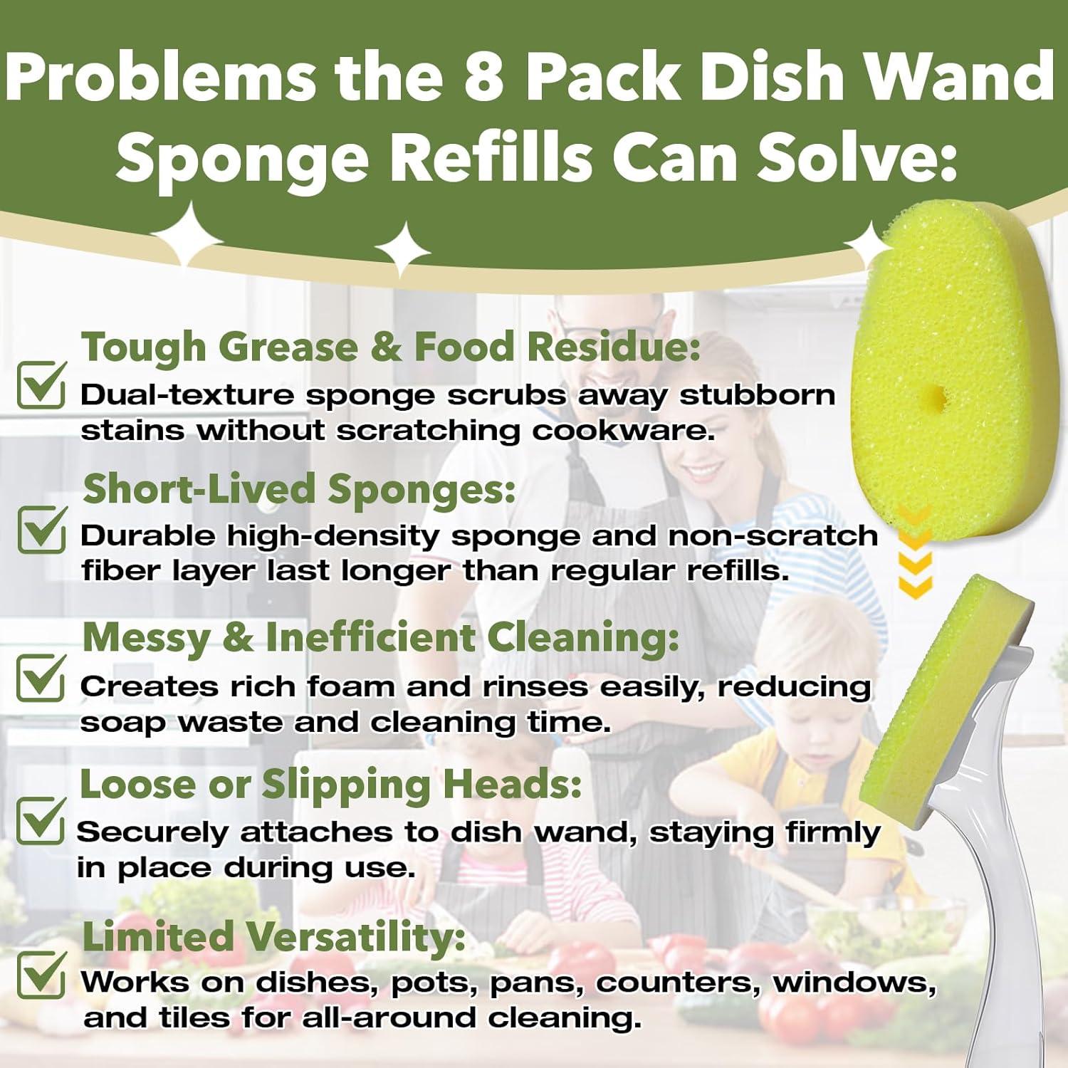 Recargas de Esponja Stitokg para Varita de Platos - 8 Pcs