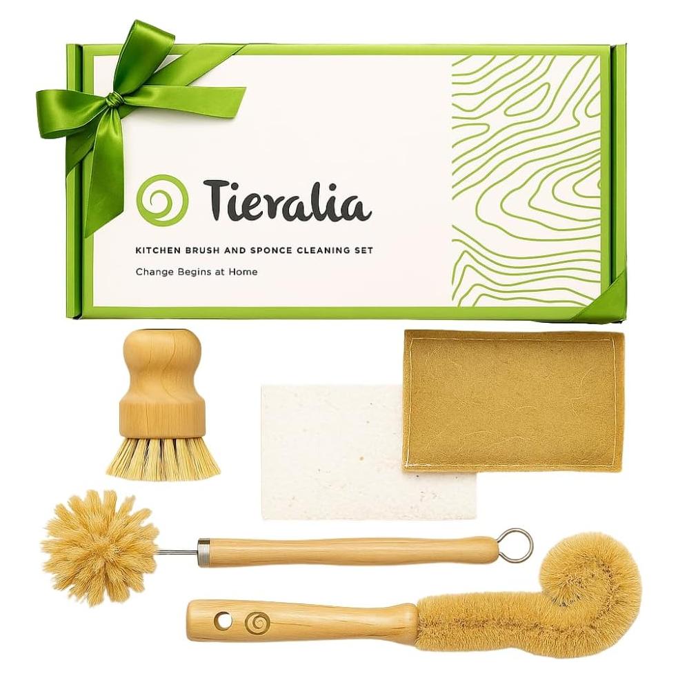 Juego de Cepillos de Cocina Tieralia - 5 Piezas Ecológicas