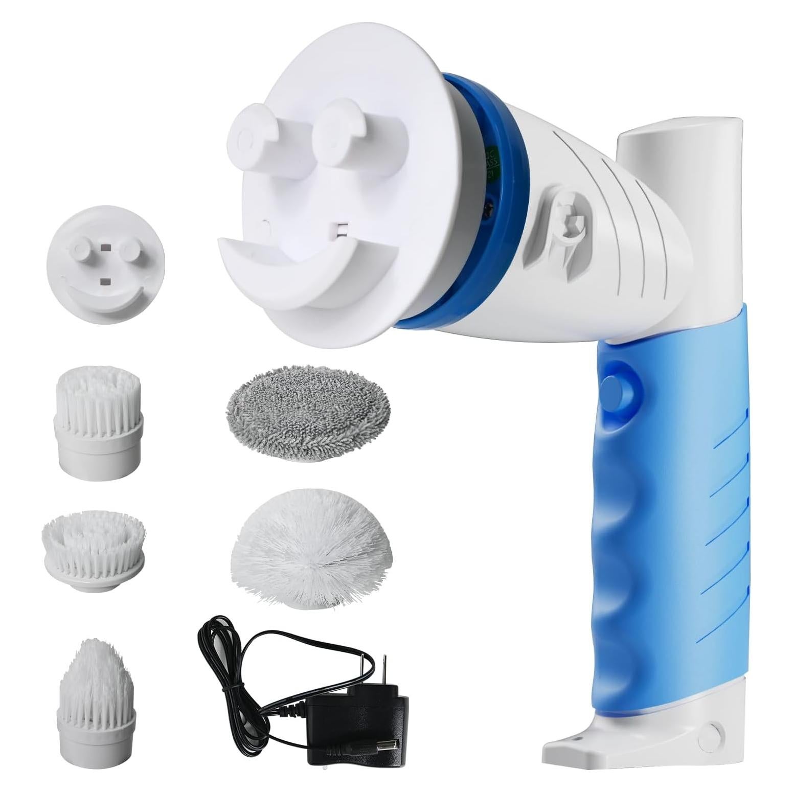 Cepillo Eléctrico de Limpieza RIMAY con 6 Cabezas Reemplazables