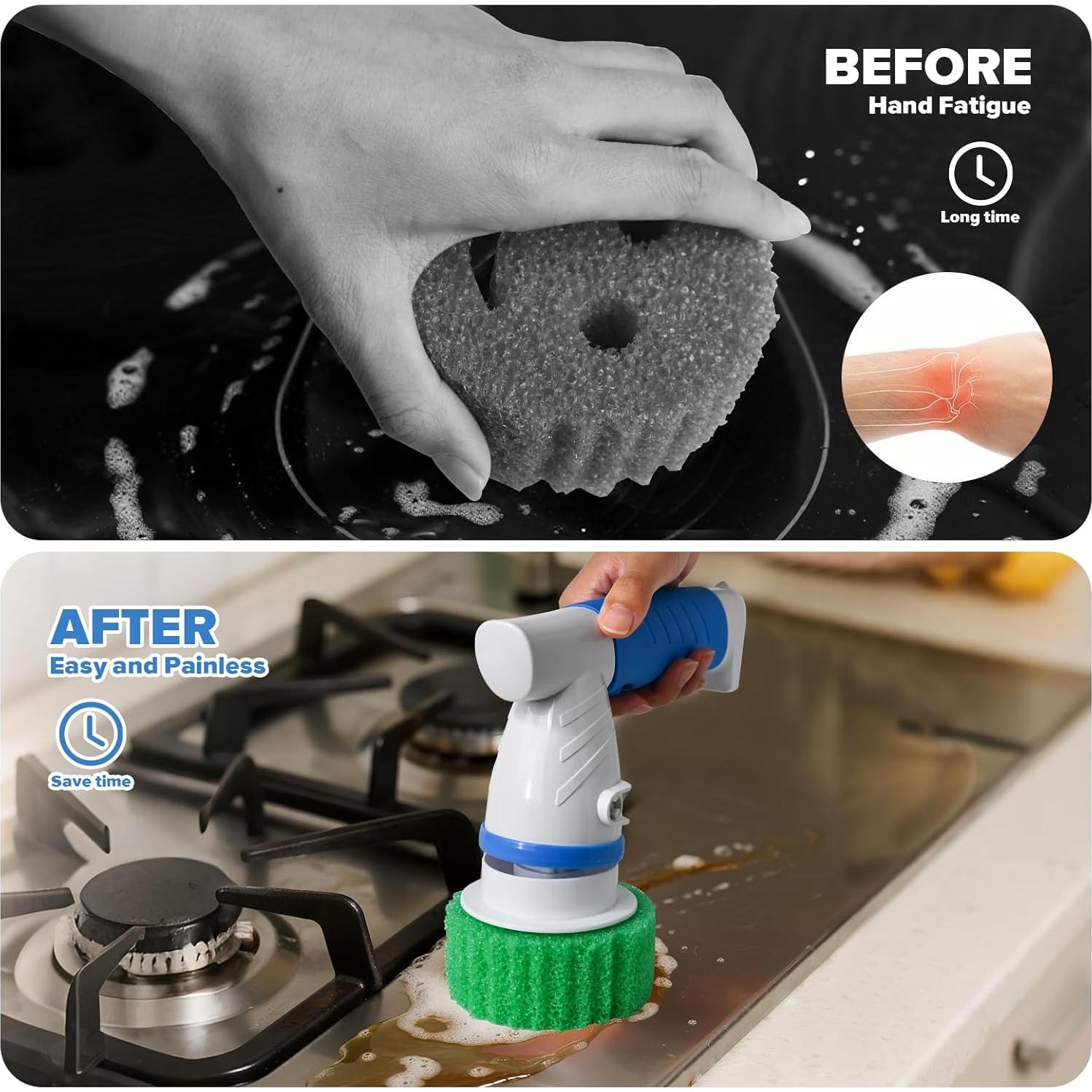 Cepillo Eléctrico de Limpieza RIMAY con 6 Cabezas Reemplazables