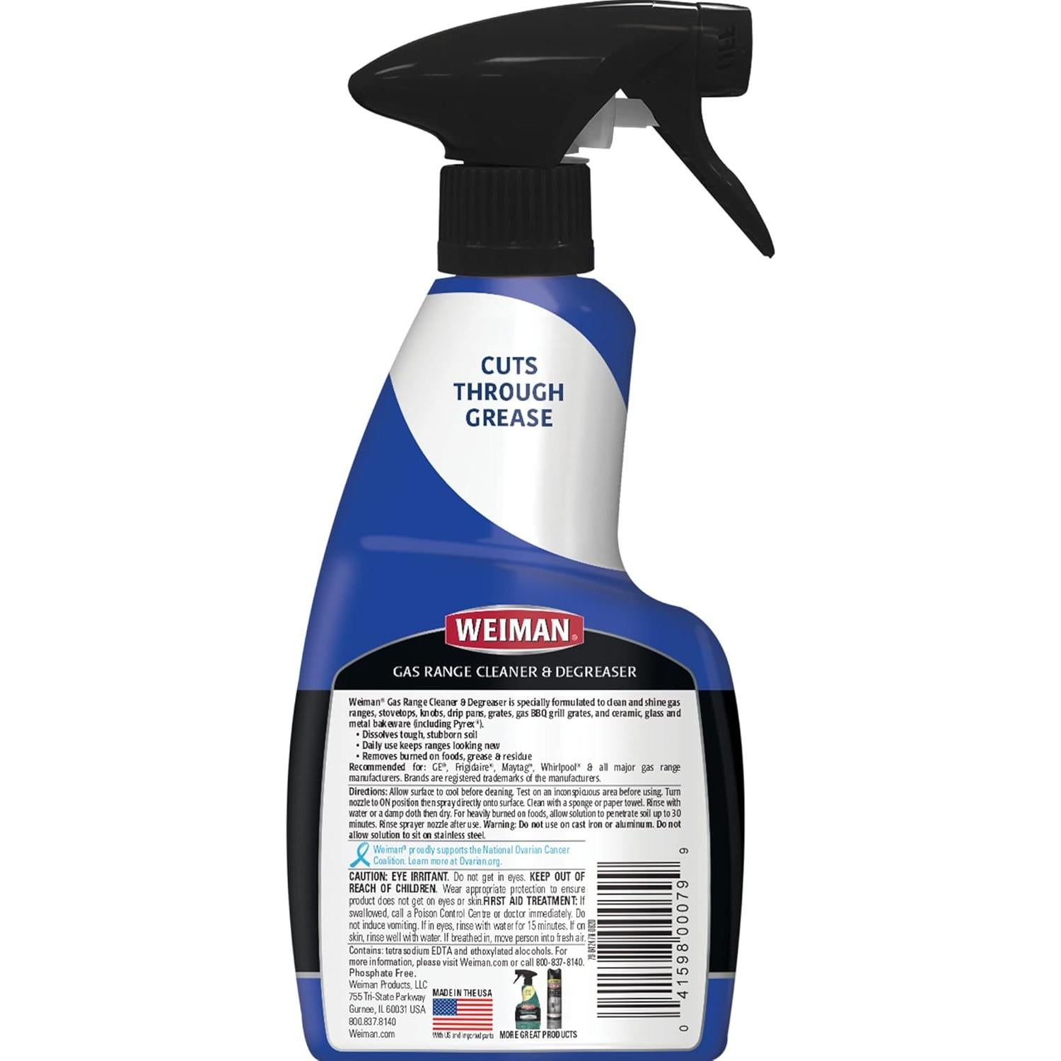 Limpiador y Desengrasante Weiman para Estufas de Gas - 680 ml