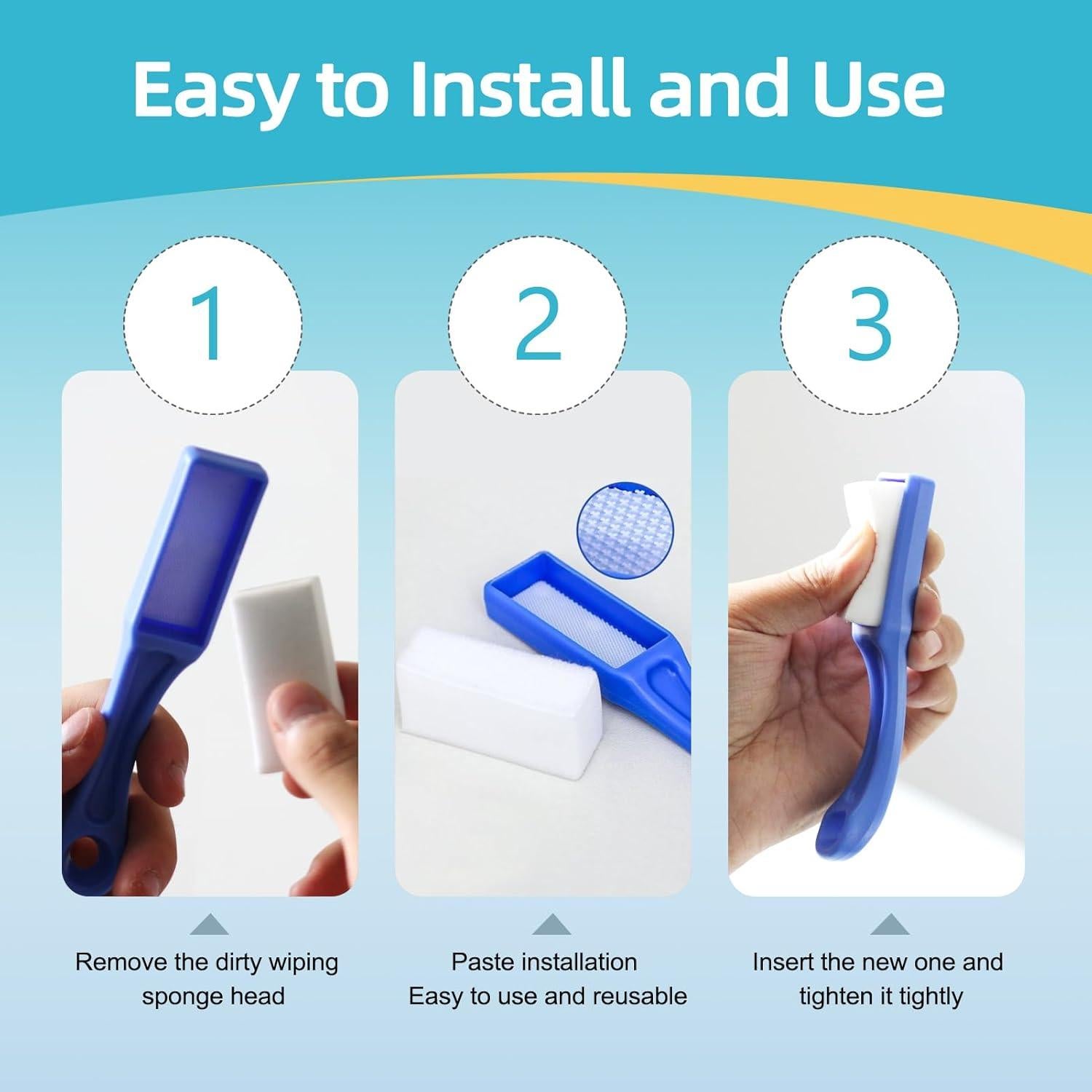 Borrador Esponja Mágica QuikSavor con 33 Repuestos y 2 Mangos