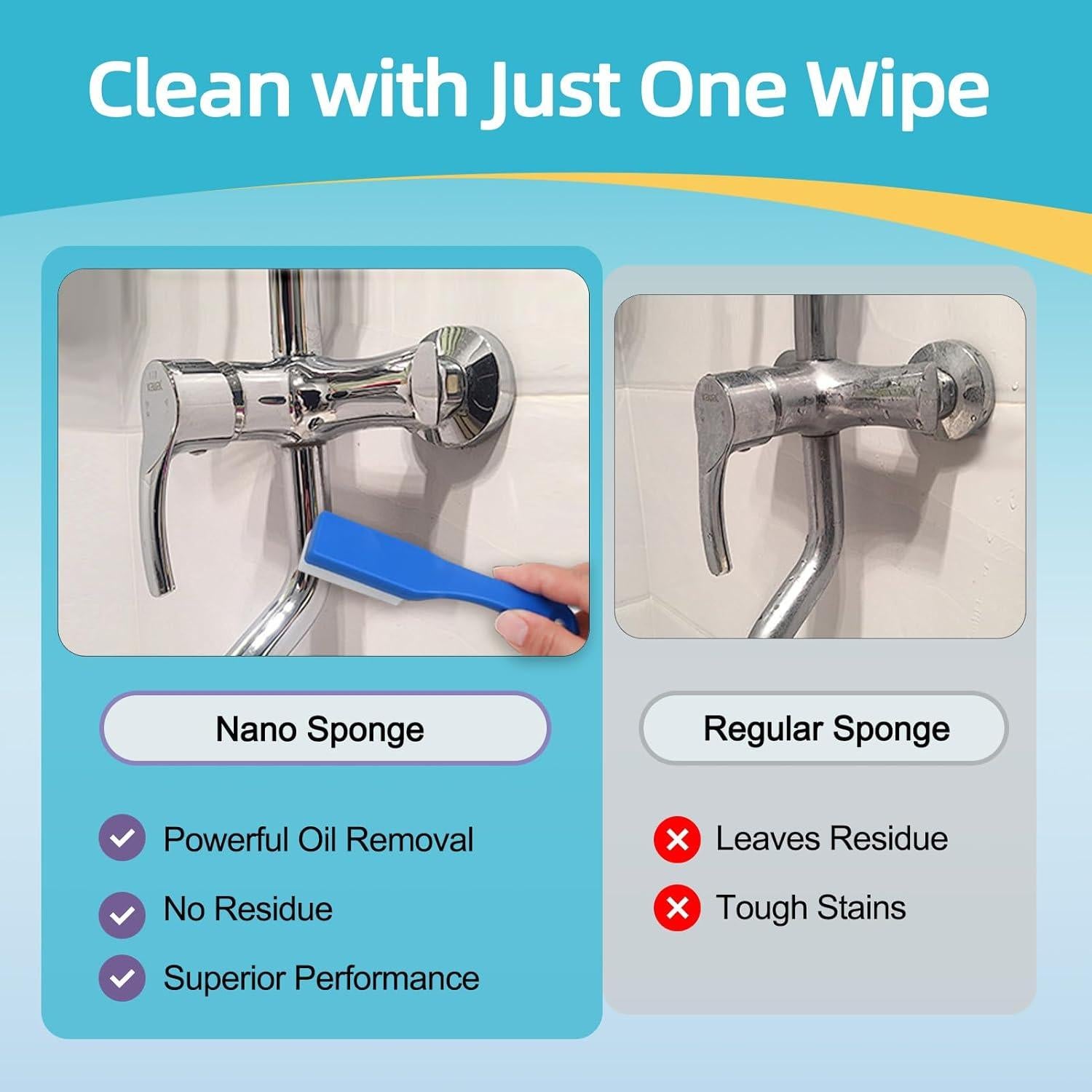 Borrador Esponja Mágica QuikSavor con 33 Repuestos y 2 Mangos