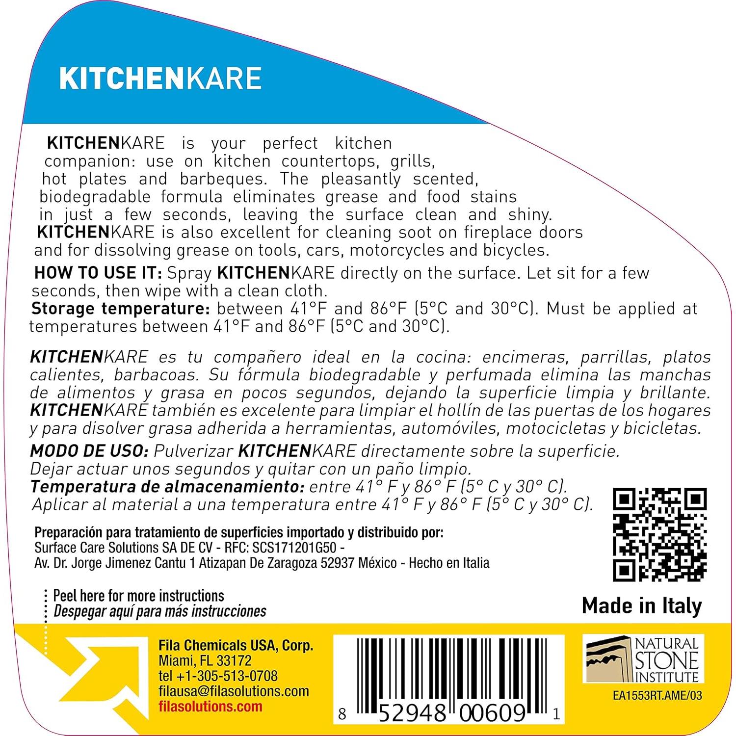 Limpiador Desengrasante KITCHENKARE FILA 24oz para Cocina y BBQ