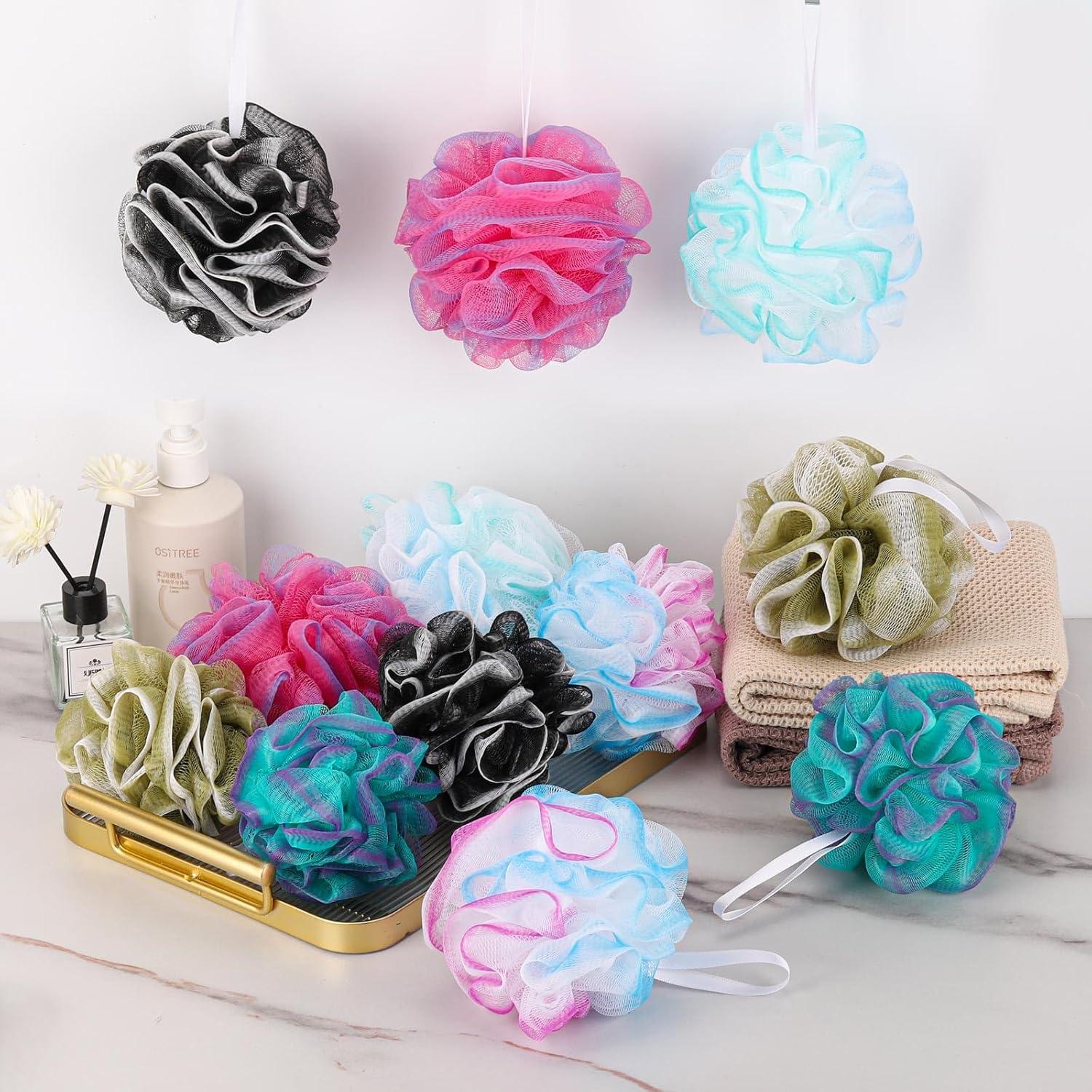 12 Lufas Mini de Viaje BTYMS - Esponjas Exfoliantes Multicolor