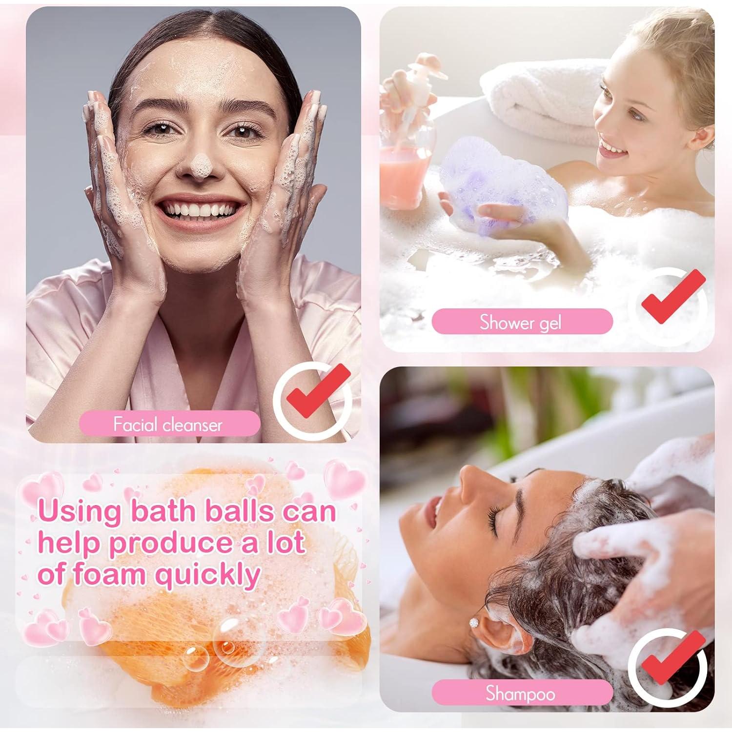 Esponjas de Ducha Loofah Raiten 36 Pack Colores Asortidos 7.62 cm