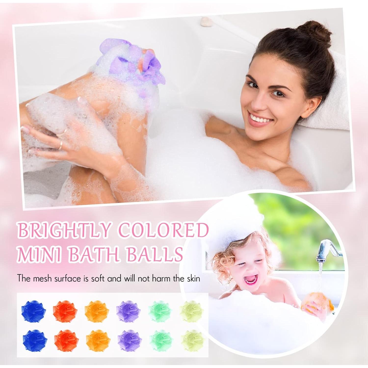 Esponjas de Ducha Loofah Raiten 36 Pack Colores Asortidos 7.62 cm