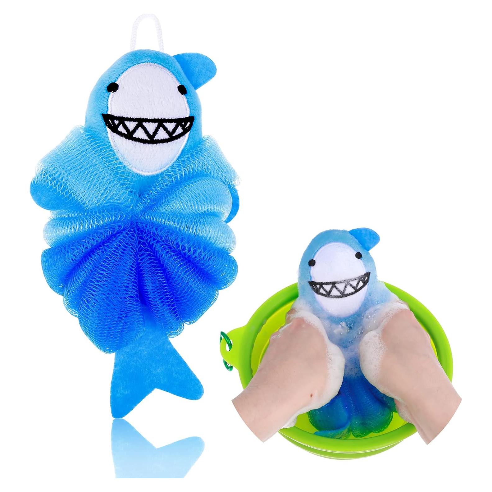 Esponja de Baño Loofah para Niños Abeillo - Tiburón Azul 10.9x21.1cm