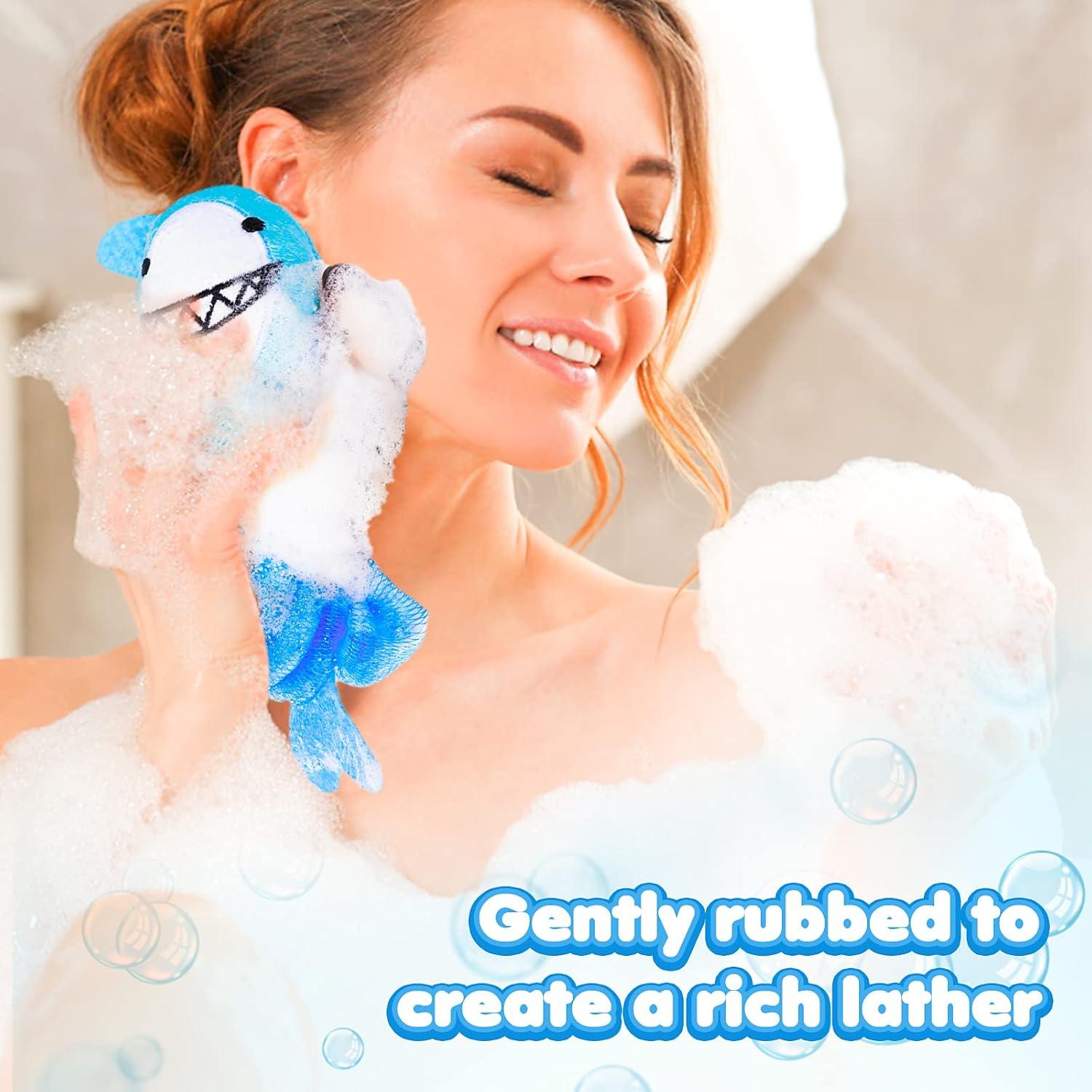 Esponja de Baño Loofah para Niños Abeillo - Tiburón Azul 10.9x21.1cm
