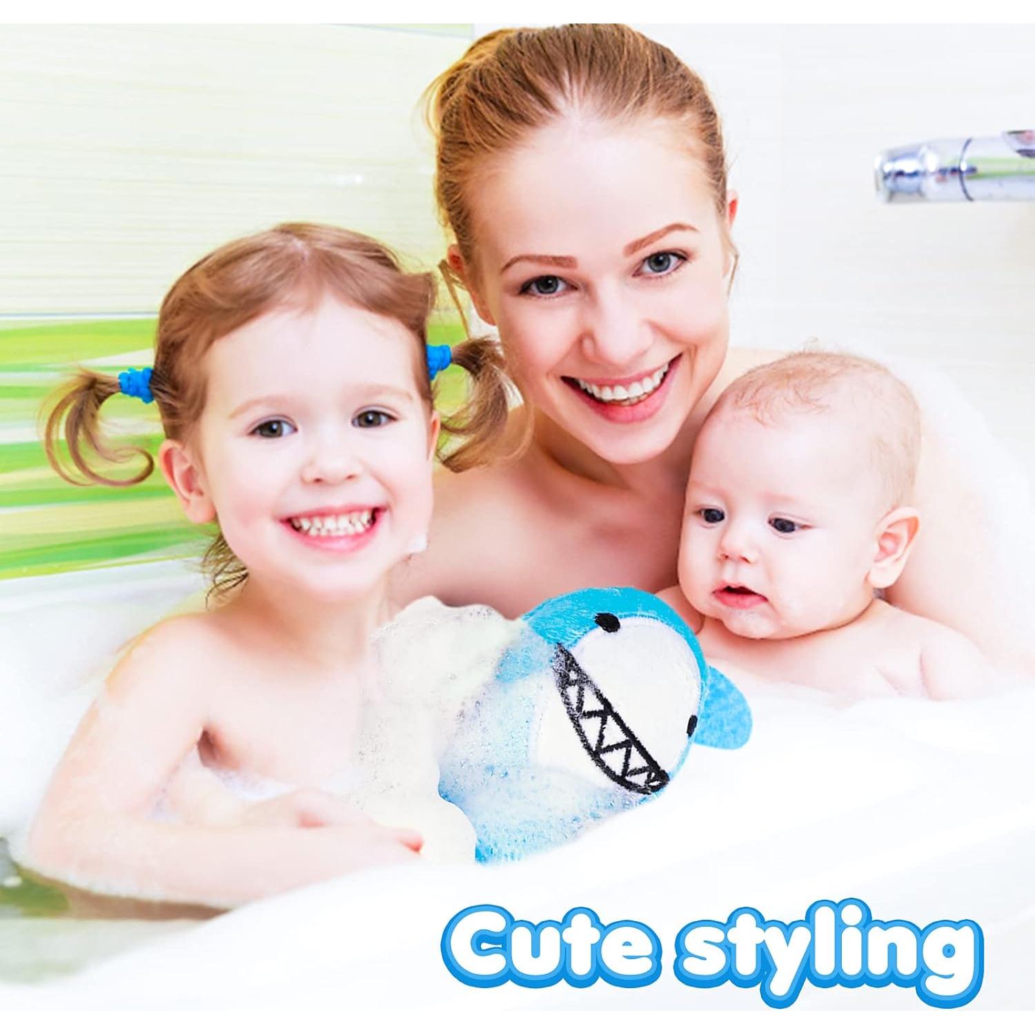 Esponja de Baño Loofah para Niños Abeillo - Tiburón Azul 10.9x21.1cm