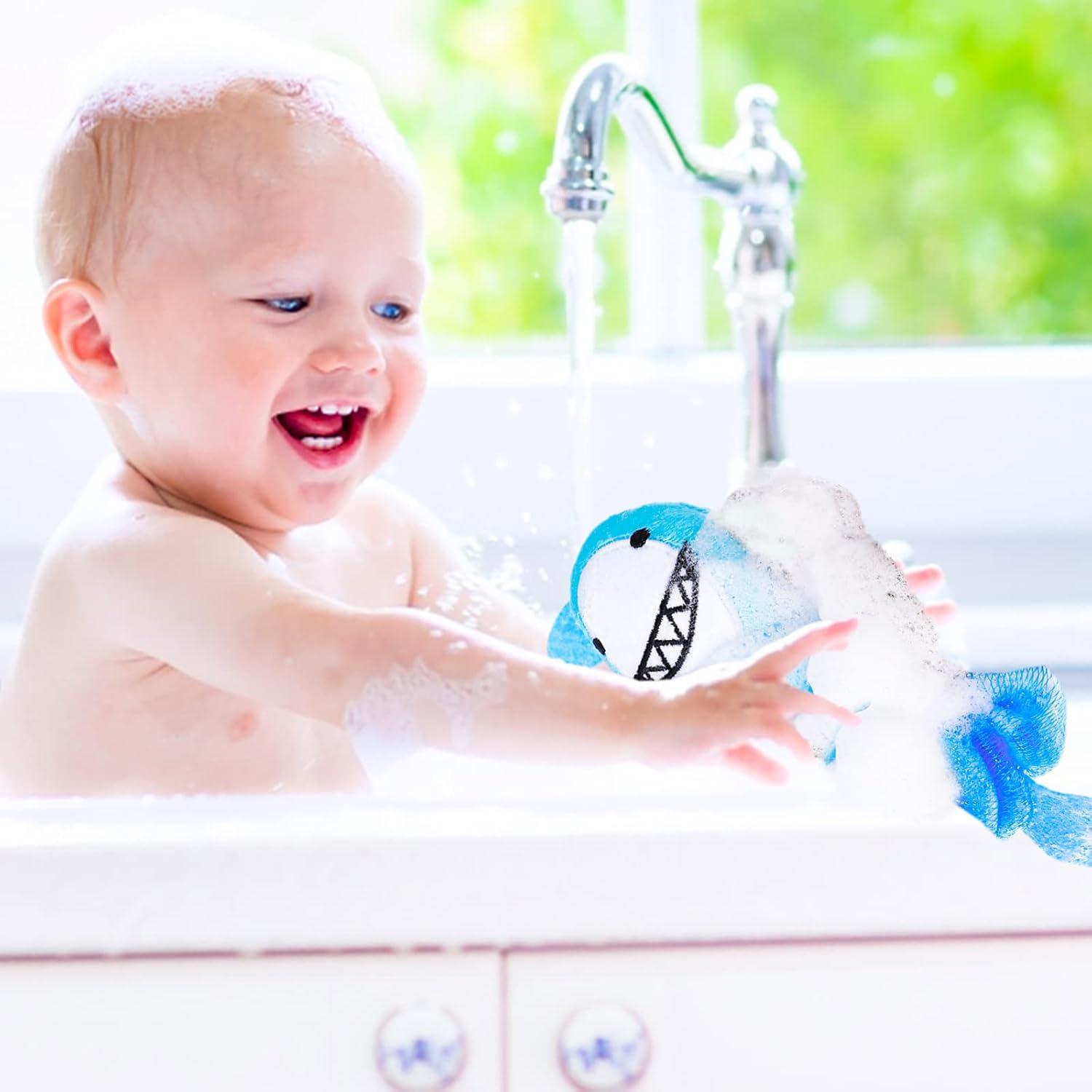 Esponja de Baño Loofah para Niños Abeillo - Tiburón Azul 10.9x21.1cm
