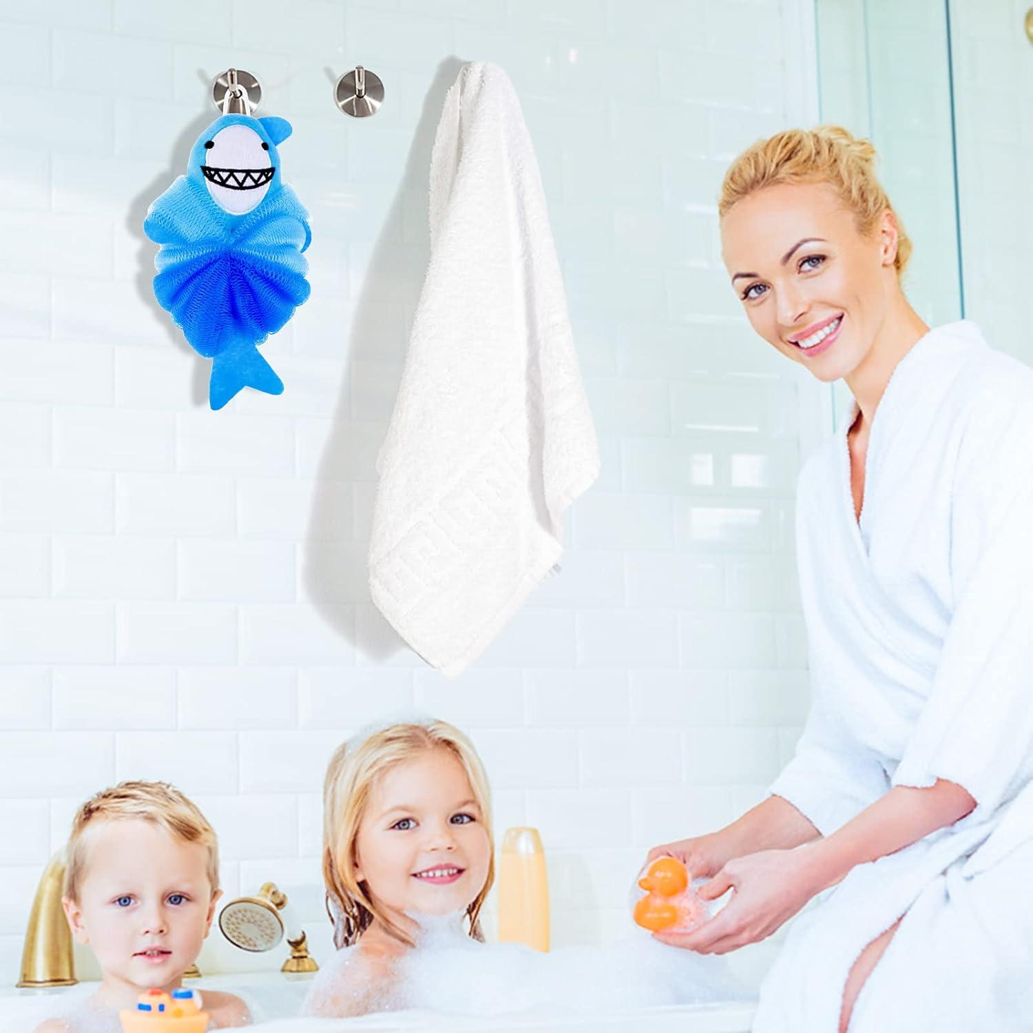 Esponja de Baño Loofah para Niños Abeillo - Tiburón Azul 10.9x21.1cm