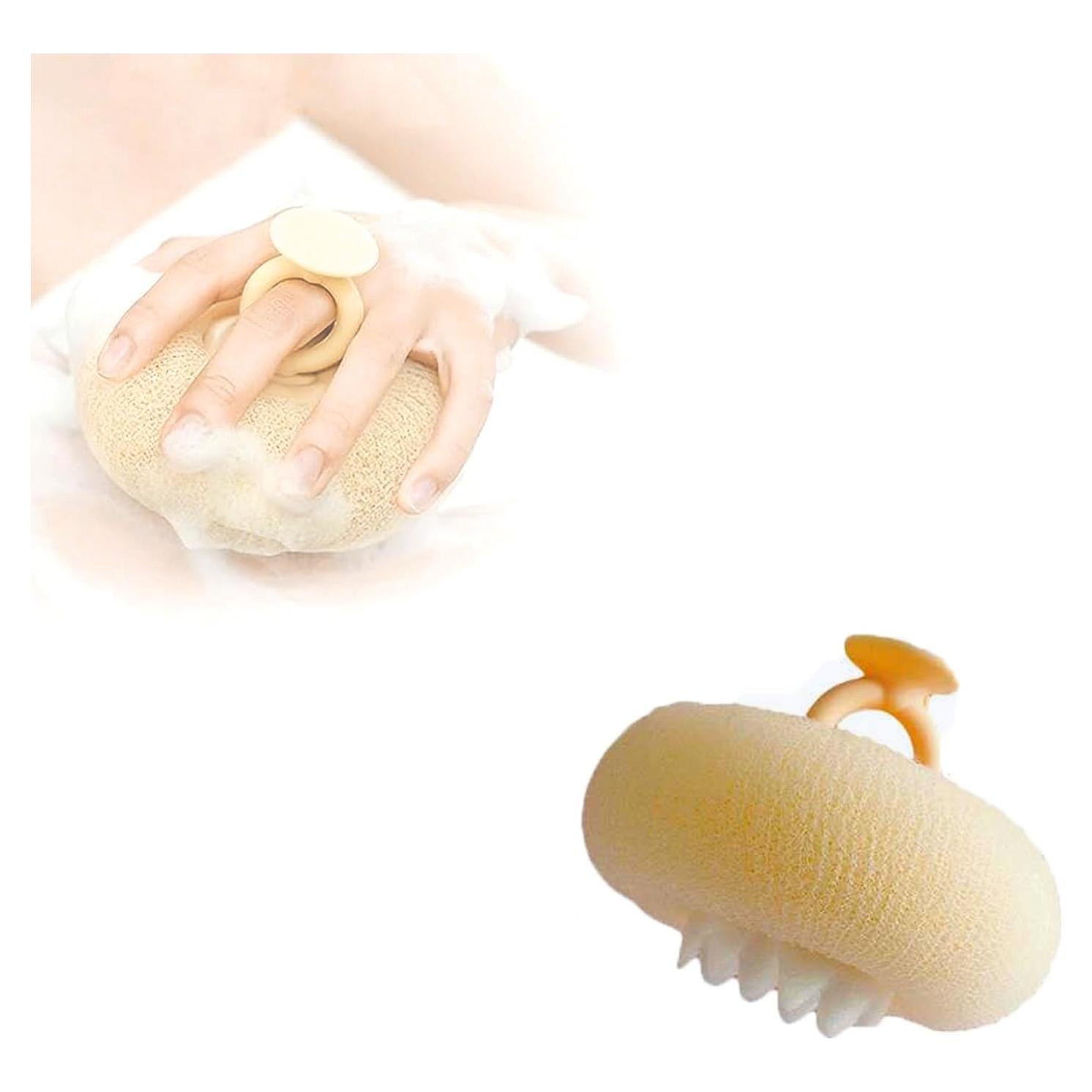 Bola de Baño Exfoliante 2 en 1 ZQtyf con Ventosa Amarilla