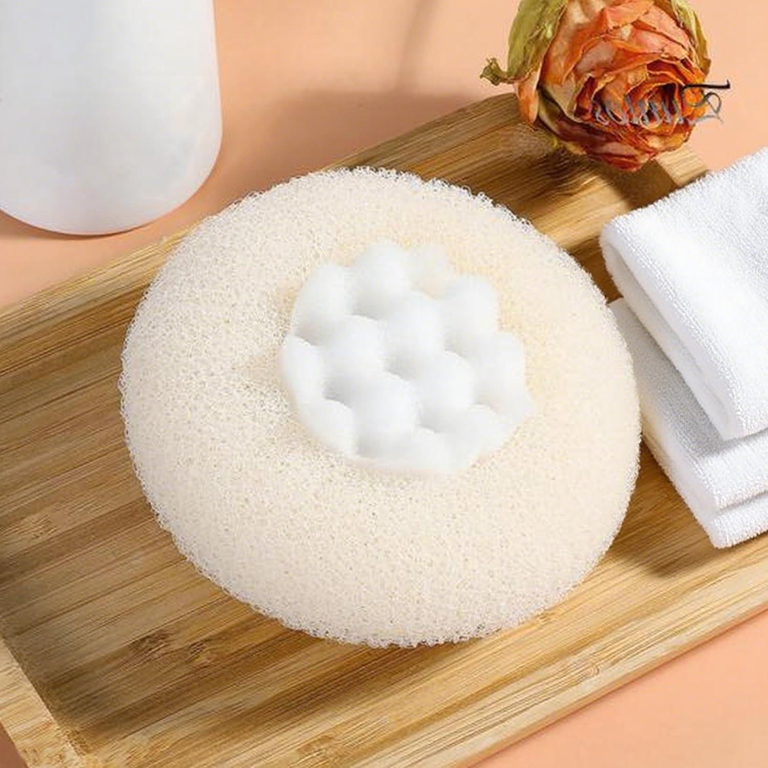 Bola de Baño Exfoliante 2 en 1 ZQtyf con Ventosa Amarilla