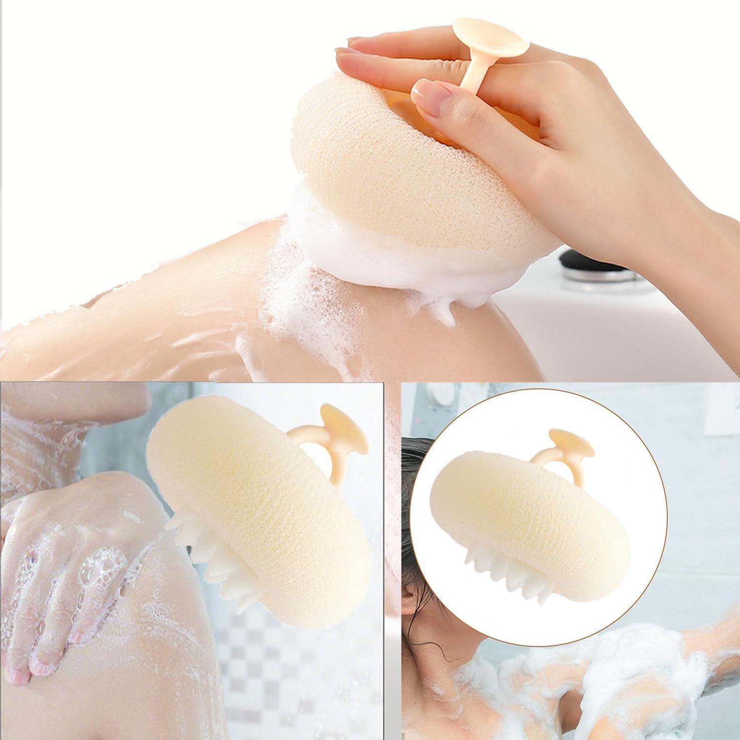 Bola de Baño Exfoliante 2 en 1 ZQtyf con Ventosa Amarilla
