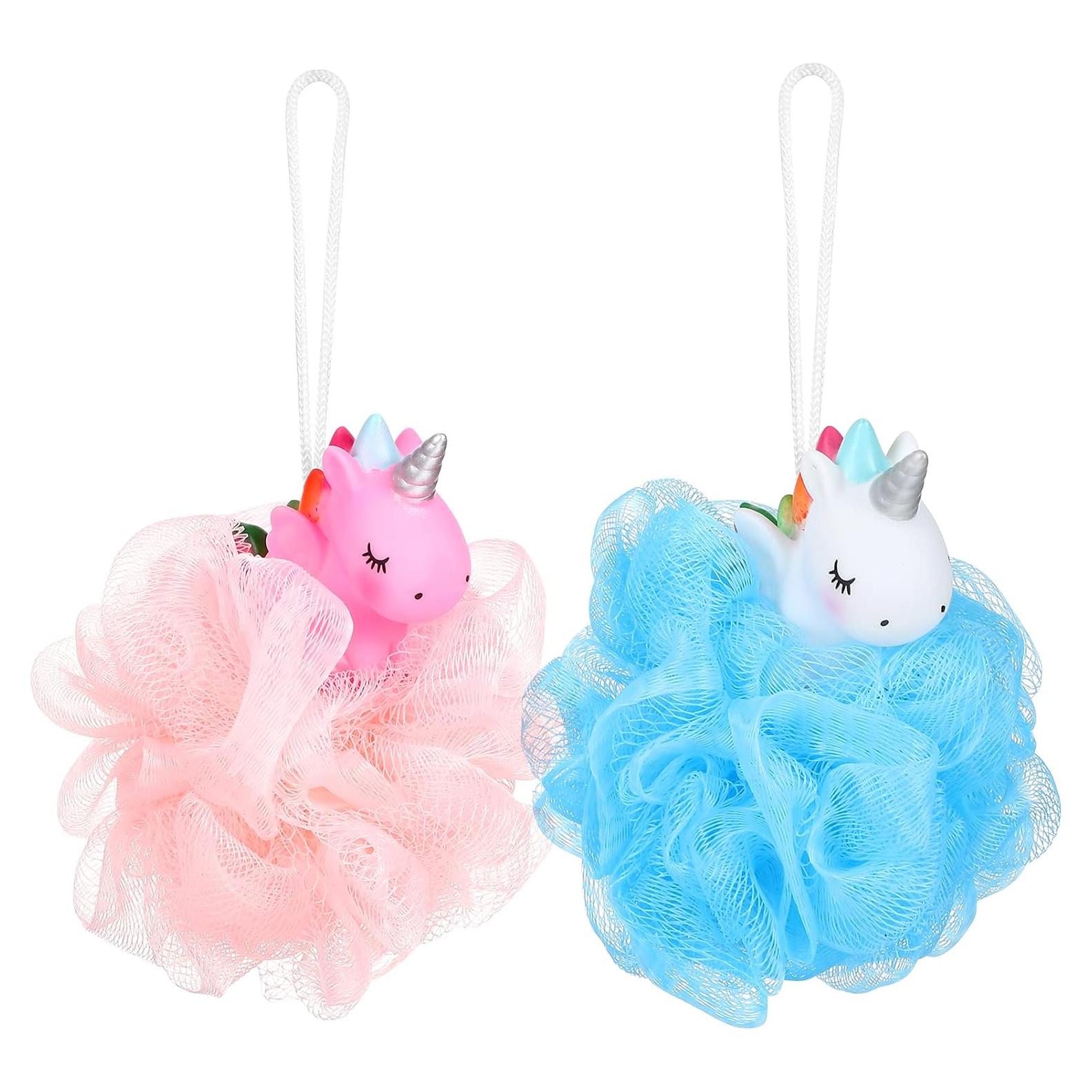 Esponjas de Ducha Exfoliantes Unicornio Lurrose 2 Pcs 14x11 cm