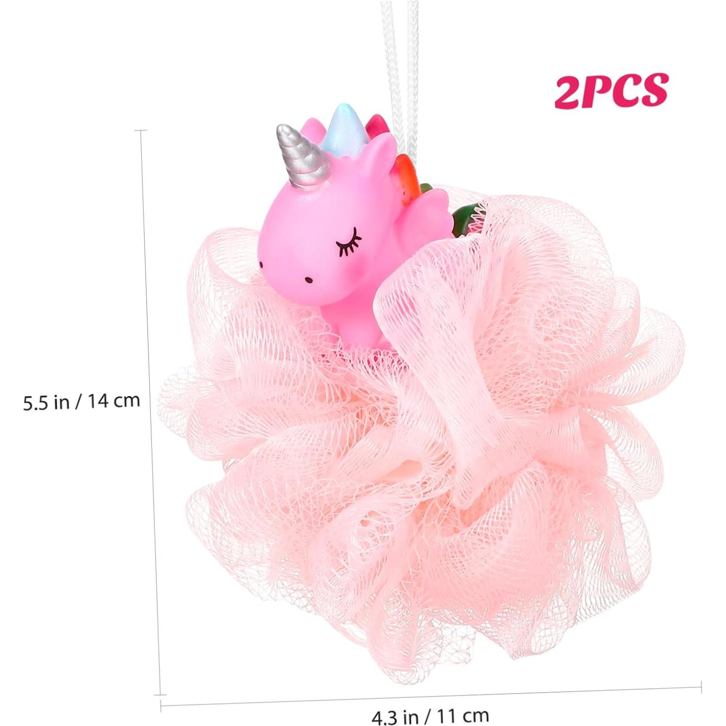 Esponjas de Ducha Exfoliantes Unicornio Lurrose 2 Pcs 14x11 cm