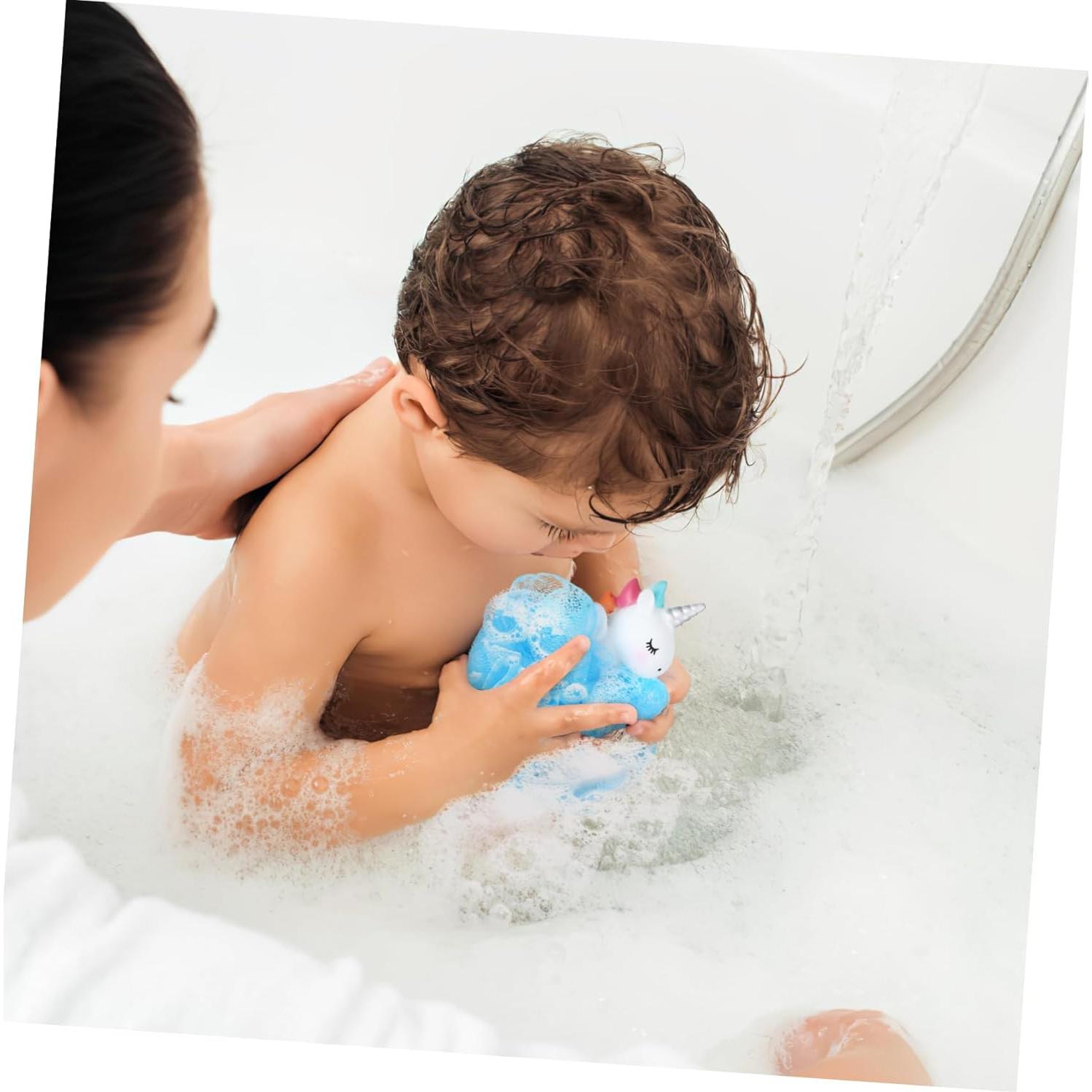 Esponjas de Ducha Exfoliantes Unicornio Lurrose 2 Pcs 14x11 cm