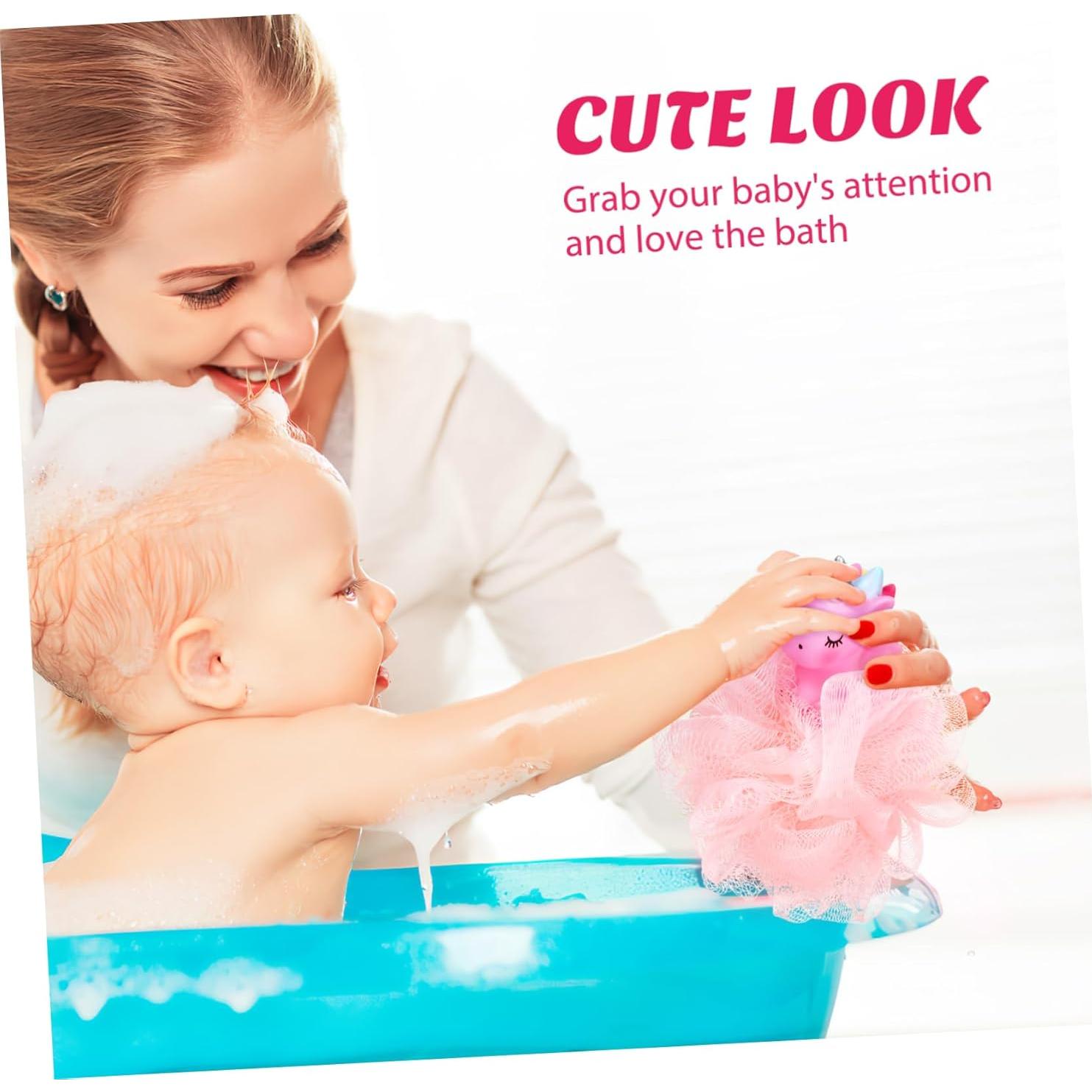 Esponjas de Ducha Exfoliantes Unicornio Lurrose 2 Pcs 14x11 cm