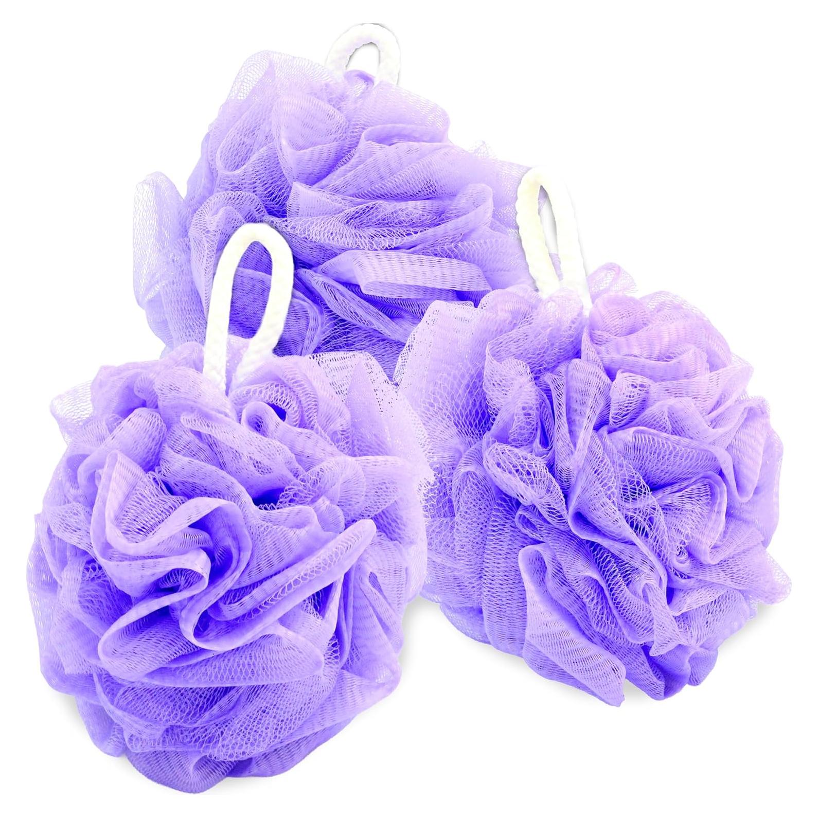 Esponja de Baño Loofah Premium 3 Pack 60g - Suave y Colorido