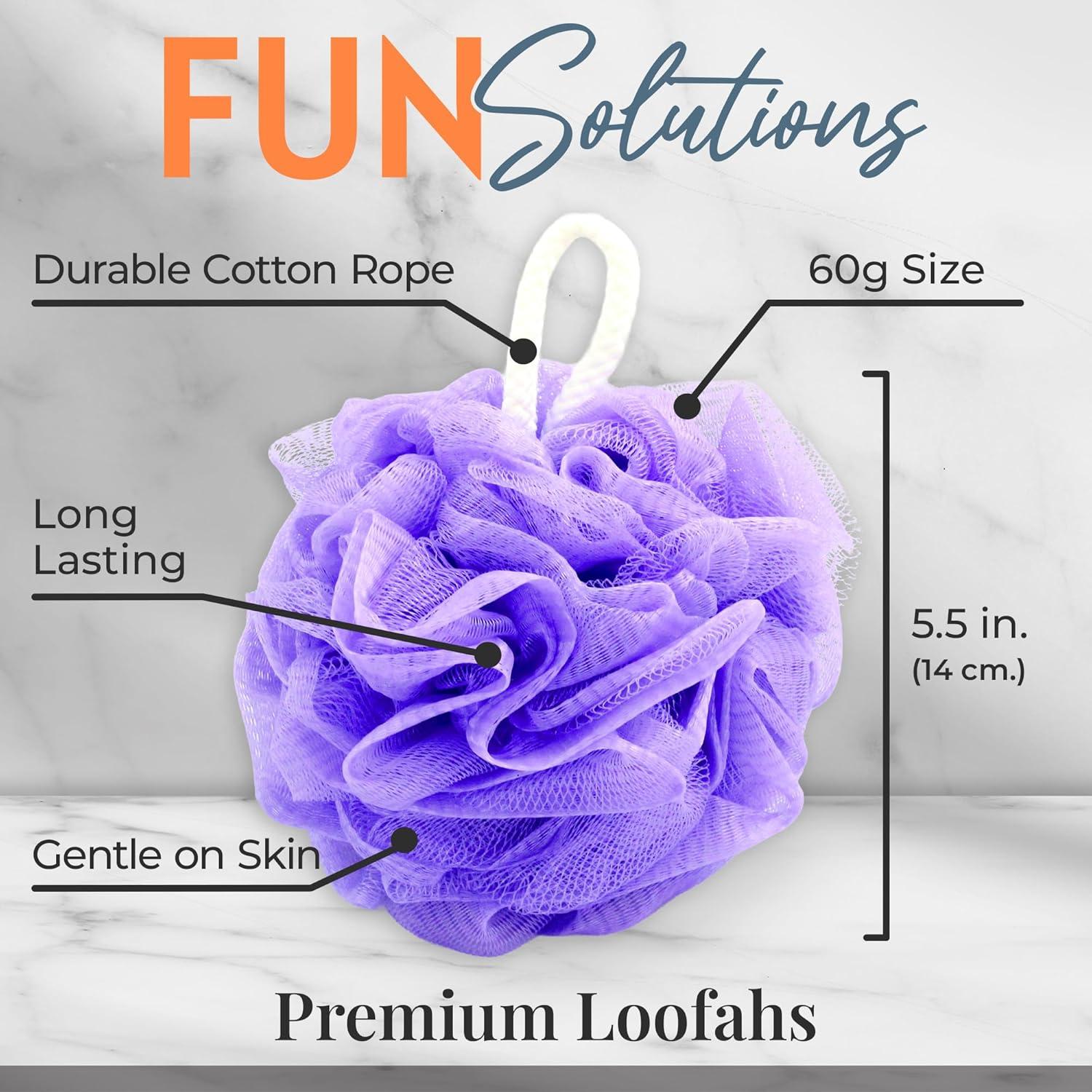 Esponja de Baño Loofah Premium 3 Pack 60g - Suave y Colorido