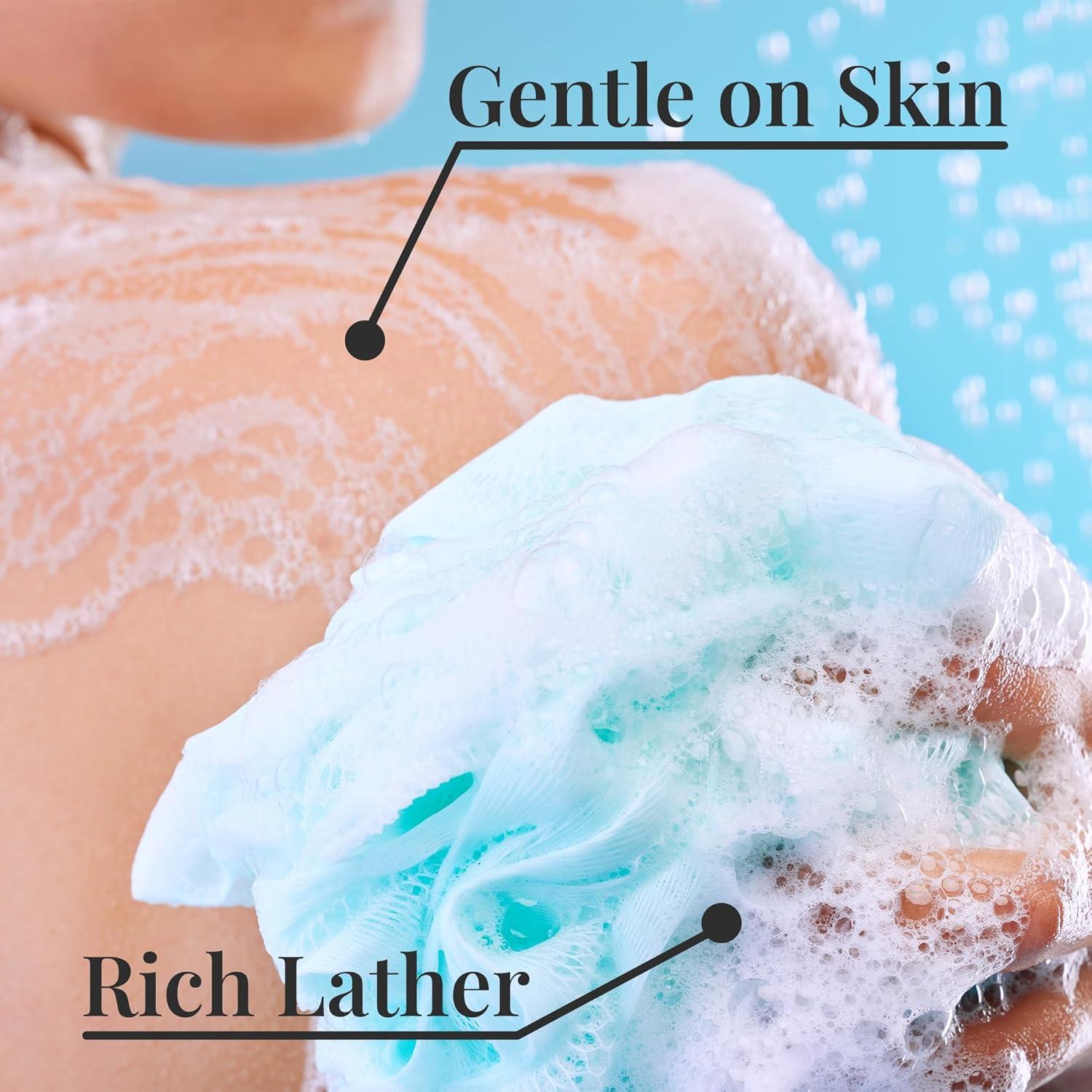 Esponja de Baño Loofah Premium 3 Pack 60g - Suave y Colorida