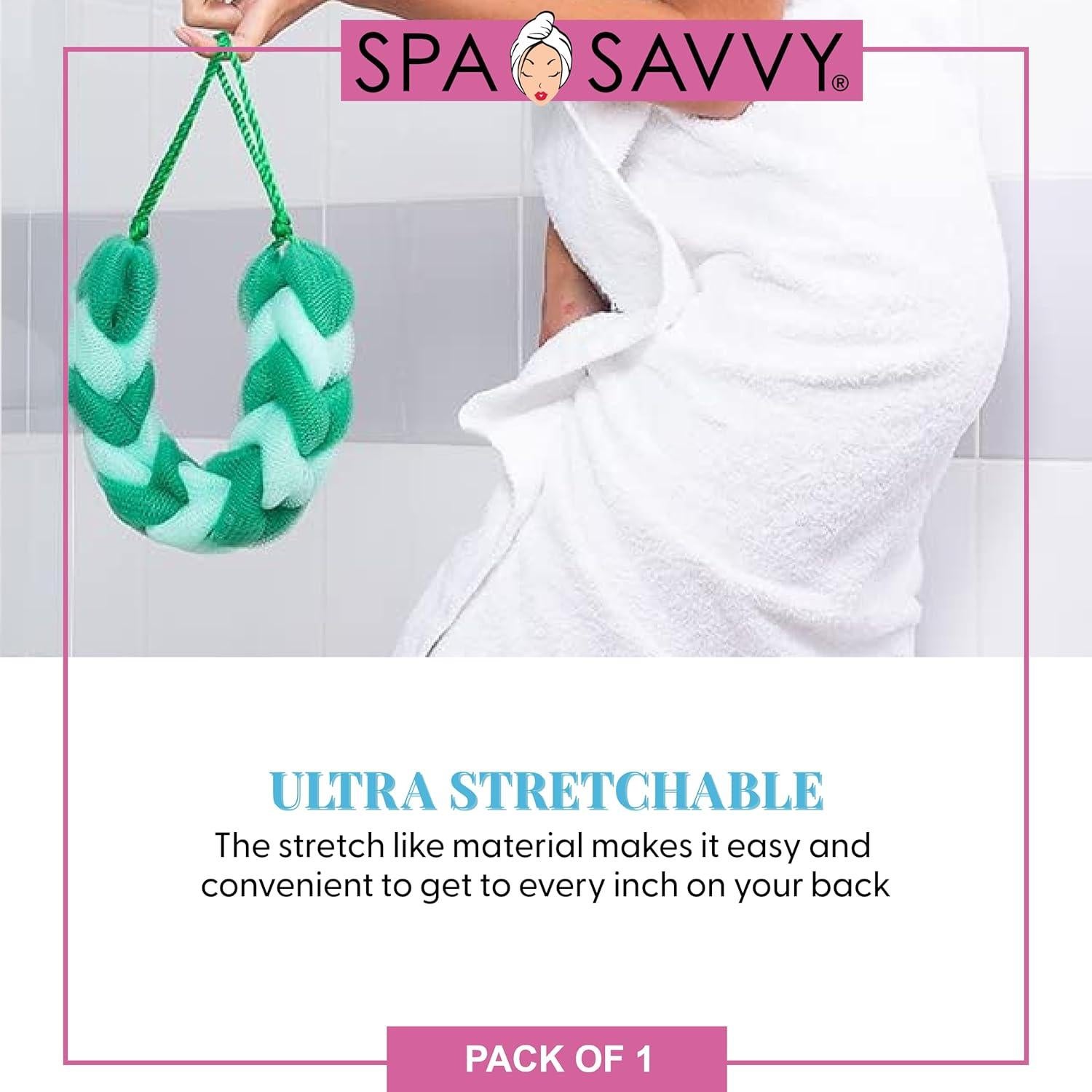 Esponja de Ducha Exfoliante Donnamax Verde 35.88x8.30cm