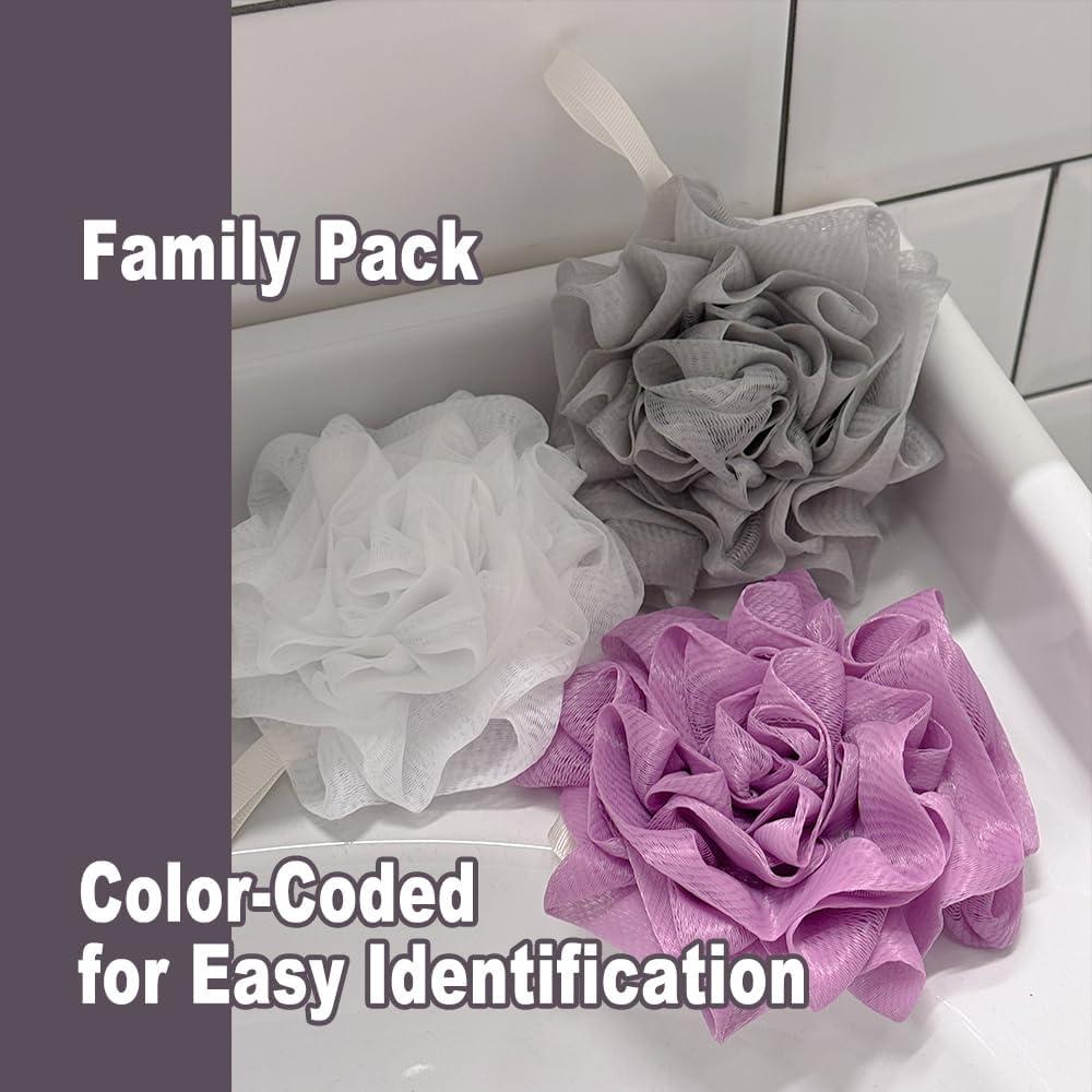 Paquete de 3 esponjas de baño VHIPKUA con jabonera