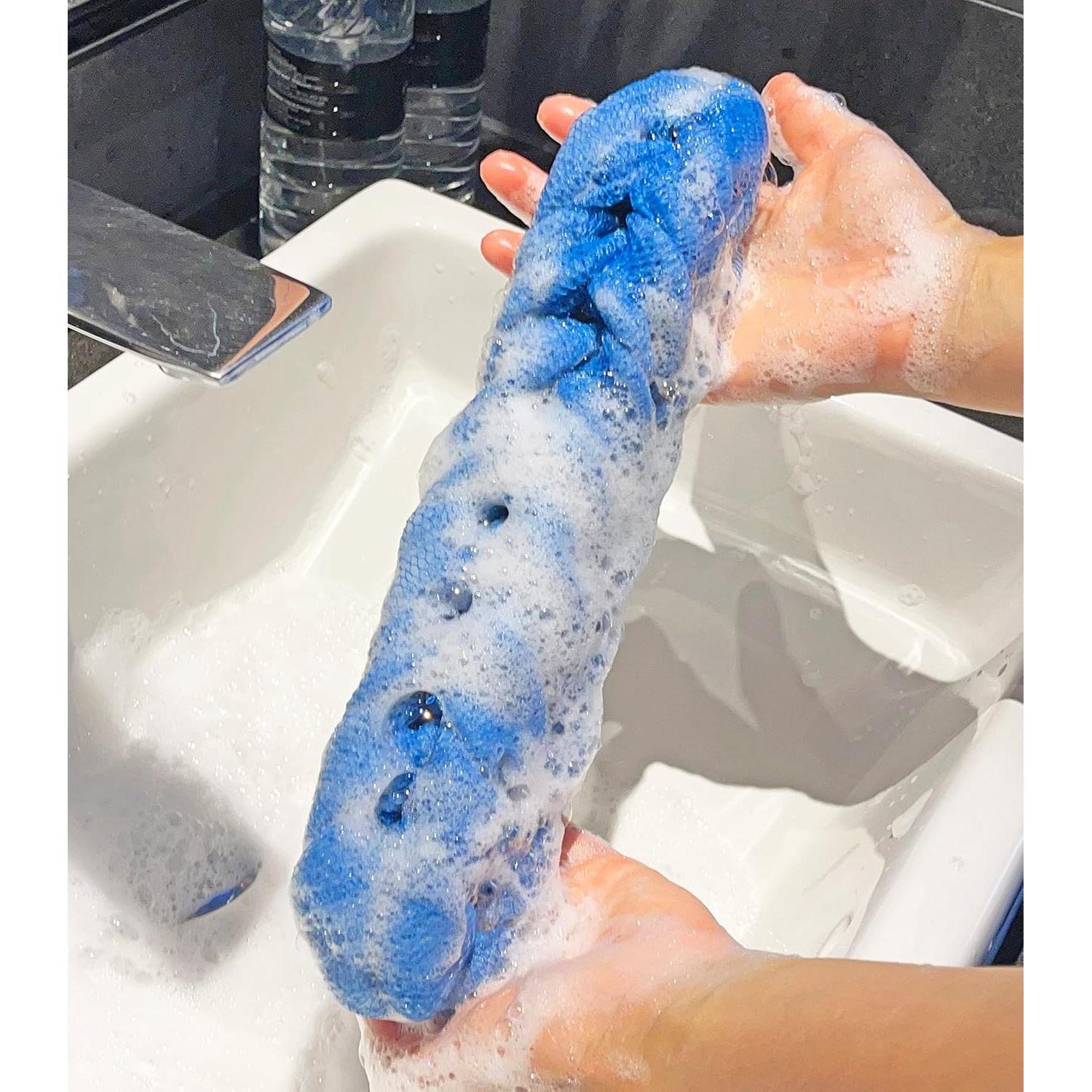 Esponja de Espalda Exfoliante Rainbow Moon 2-Pack Azul