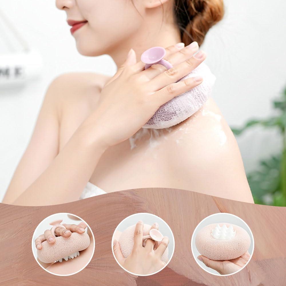 Bola de Baño Exfoliante Suave Cecurpo con Ventosa Colorida