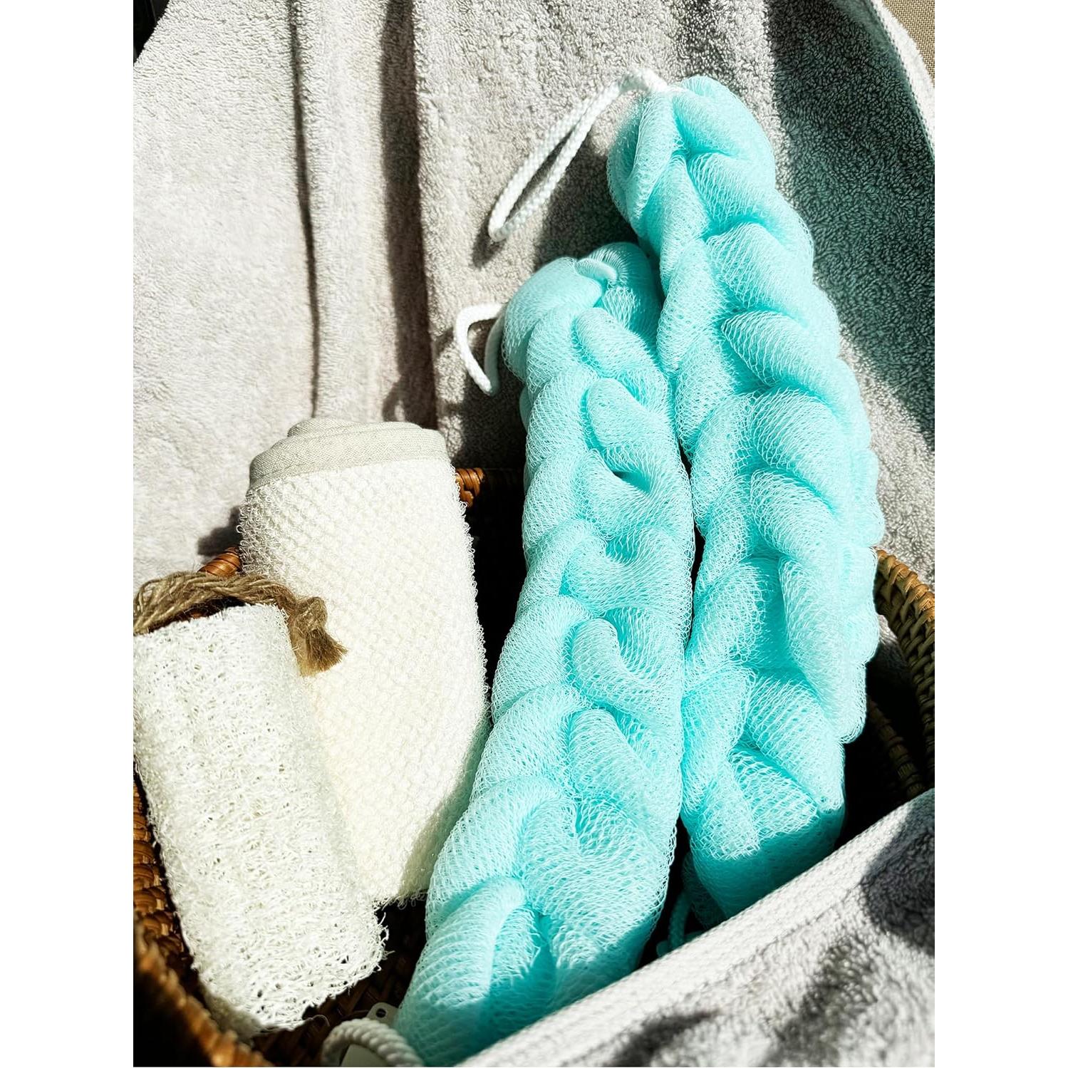 Esponja de Espalda Exfoliante Rainbow Moon 2-Pack Verde