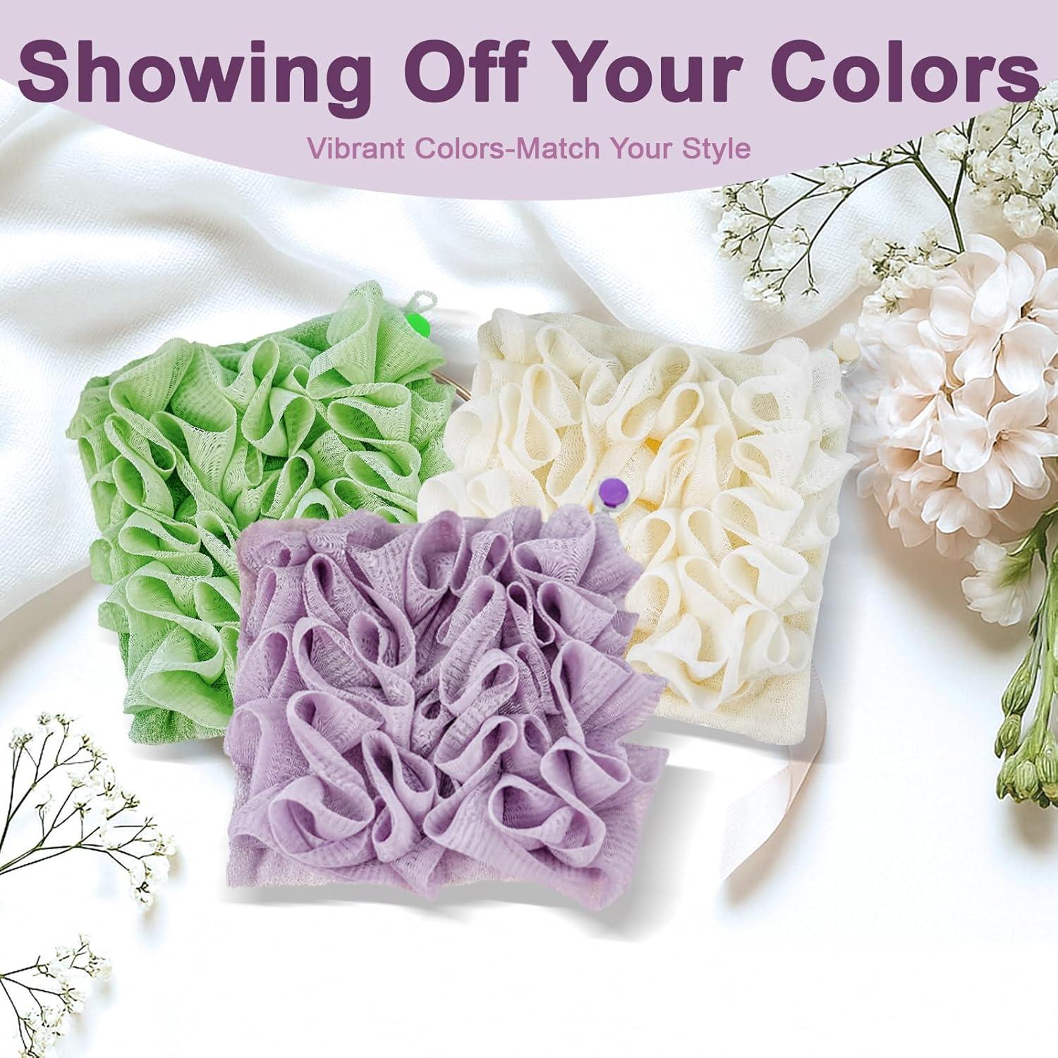 Set de 3 Esponjas de Lufa Lavables Jine para Ducha 2 en 1