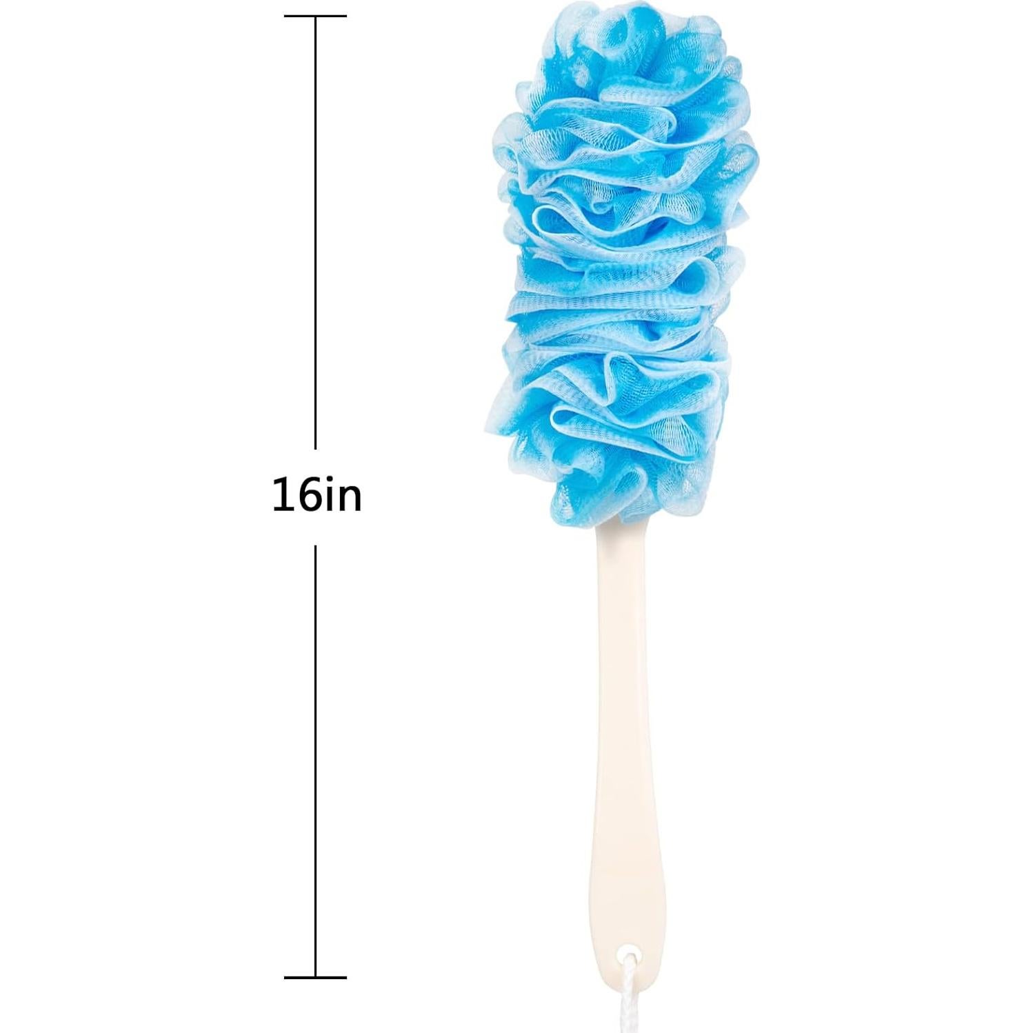 Esponja de espalda de loofah Arswin, 2 unidades, azul