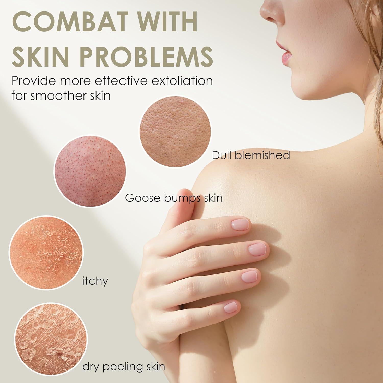 Esponja de Baño Exfoliante INNERNEED con Funda de Malla 2pcs