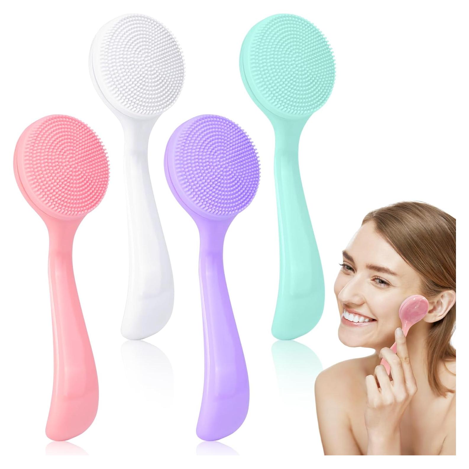 Juego de 4 cepillos faciales de silicona Shuibao - Limpieza profunda