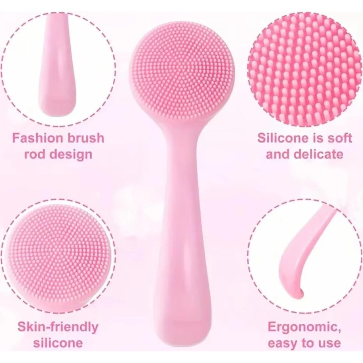 Paquete de 4 cepillos de limpieza facial QidaiaLuck de silicona