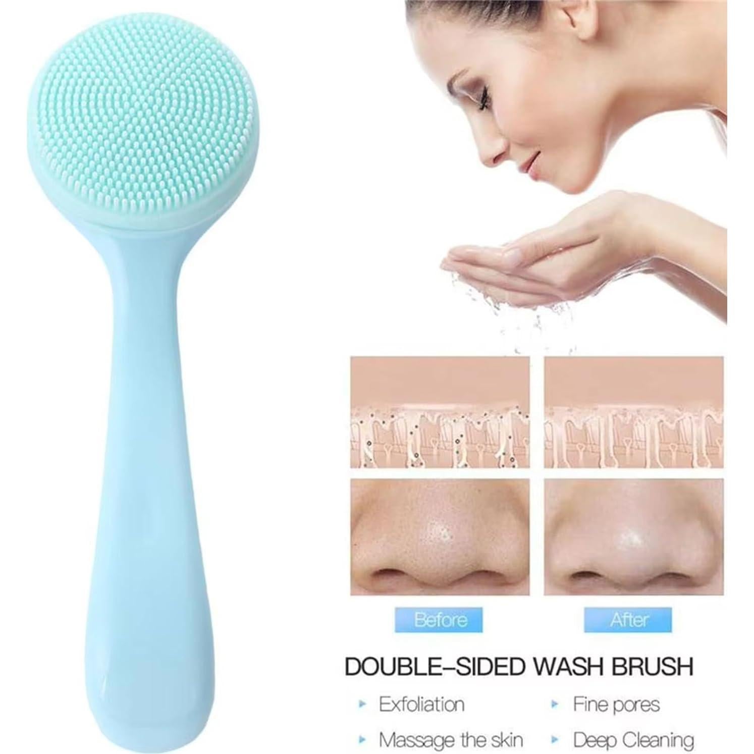 Paquete de 4 cepillos de limpieza facial QidaiaLuck de silicona