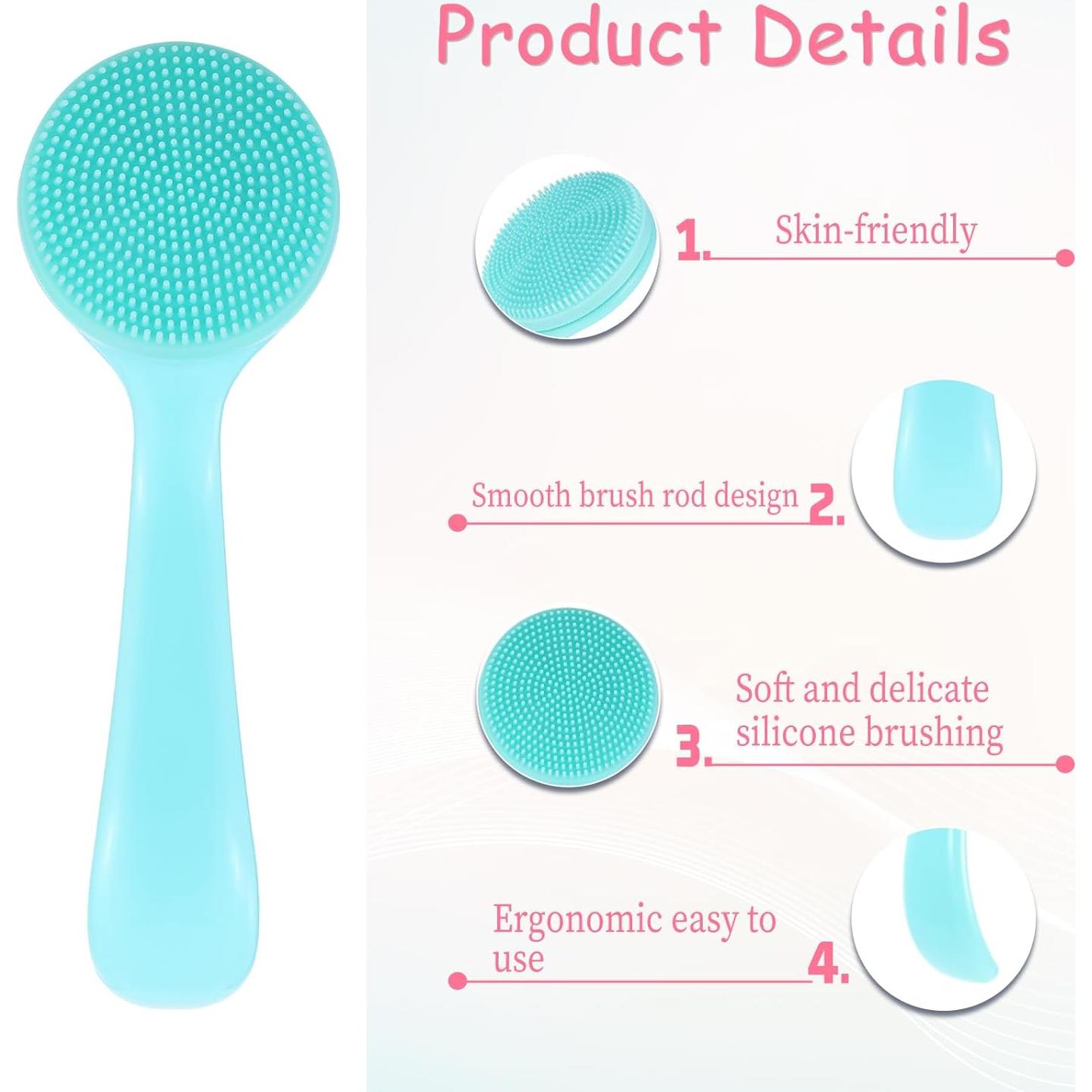 2 Piezas Cepillo Facial de Silicona BOHUIZ Exfoliación Suave