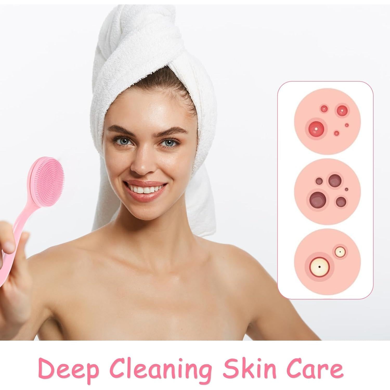 2 Piezas Cepillo Facial de Silicona BOHUIZ Exfoliación Suave