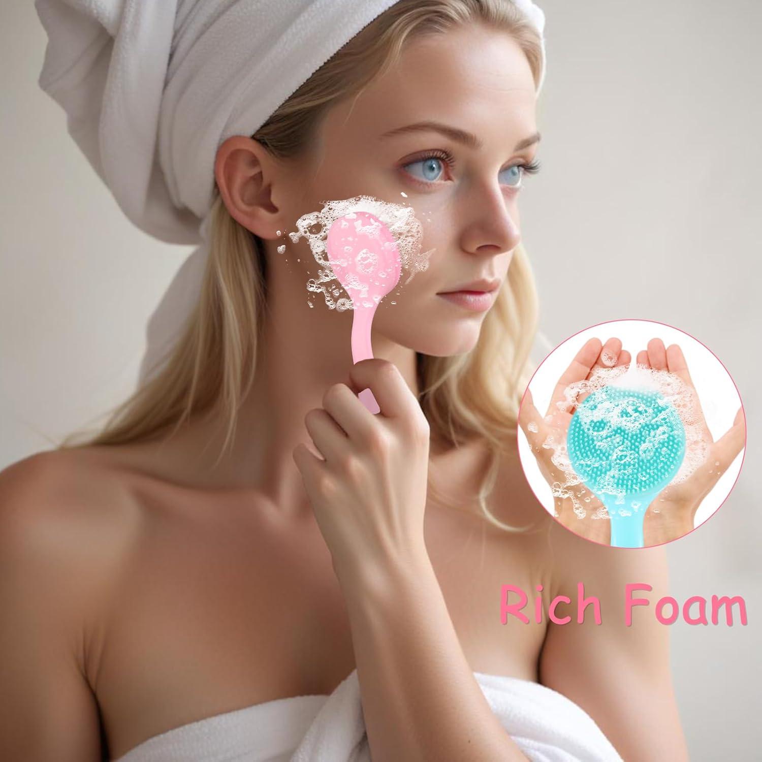 2 Piezas Cepillo Facial de Silicona BOHUIZ Exfoliación Suave