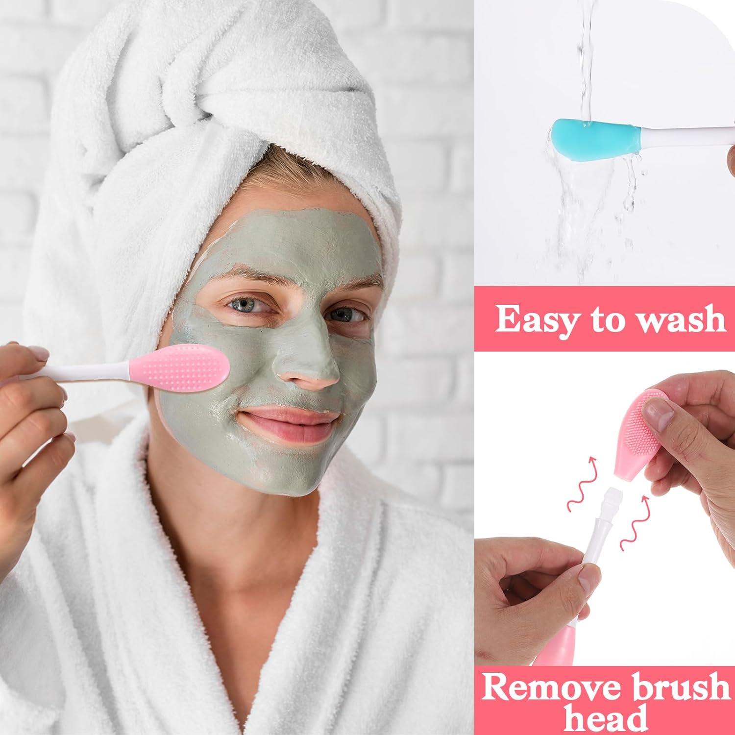 Paquete de 4 Cepillos Faciales de Silicona Alrhso - Limpieza Suave